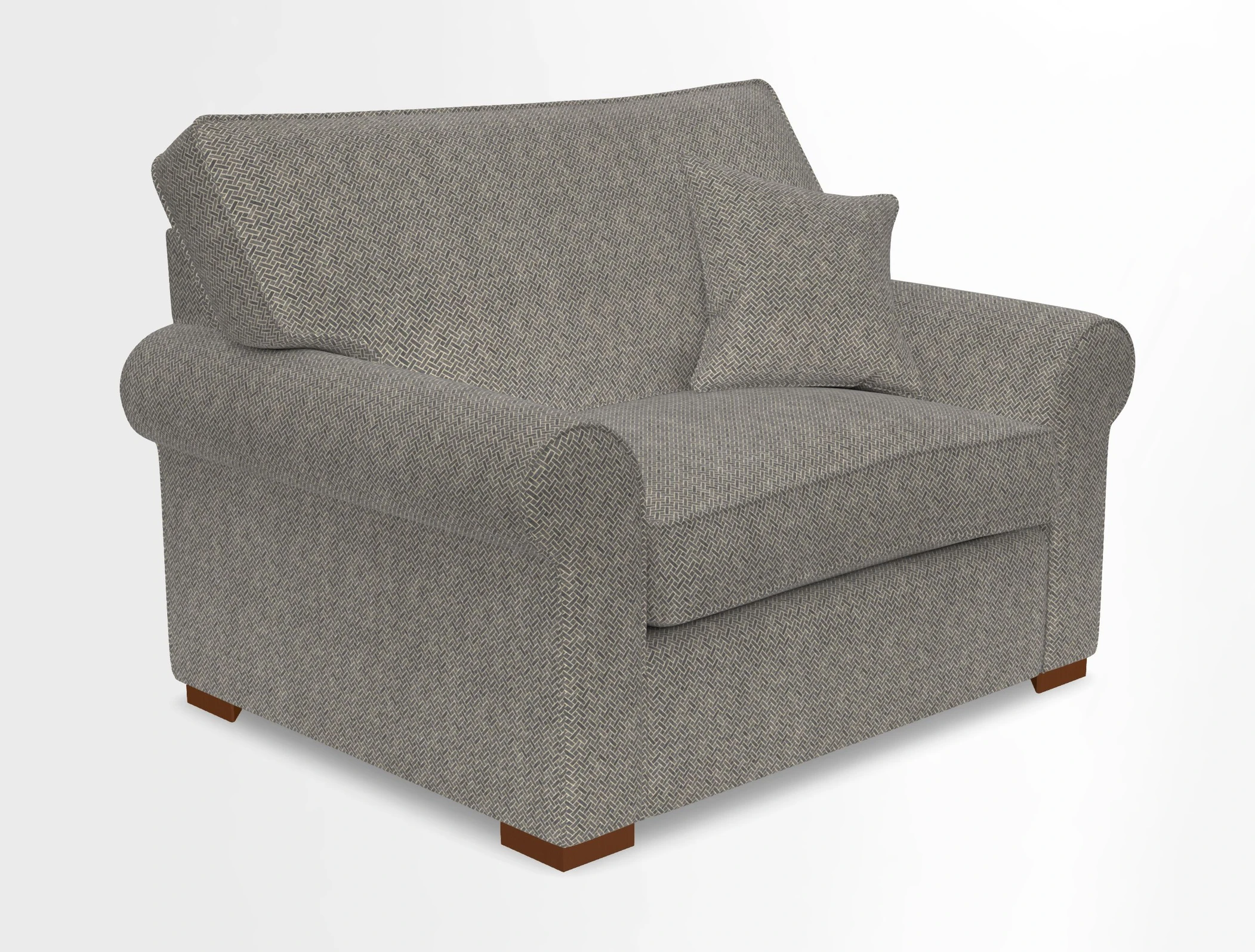 Upperton Snuggler Loose Cover in Two Tone Plain Biscuit - Loose cover option available