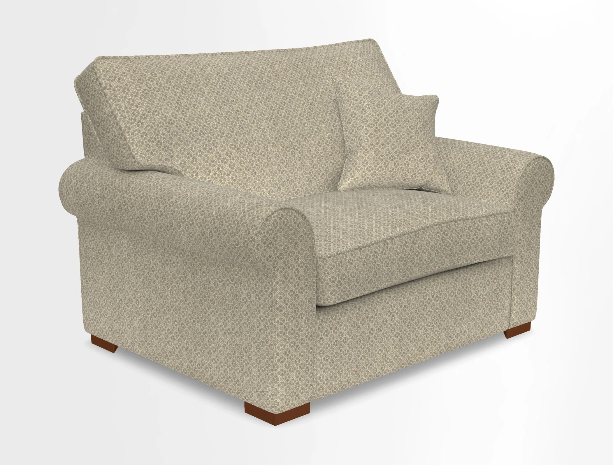 Upperton Snuggler Loose Cover in Two Tone Plain Biscuit - Loose cover option available