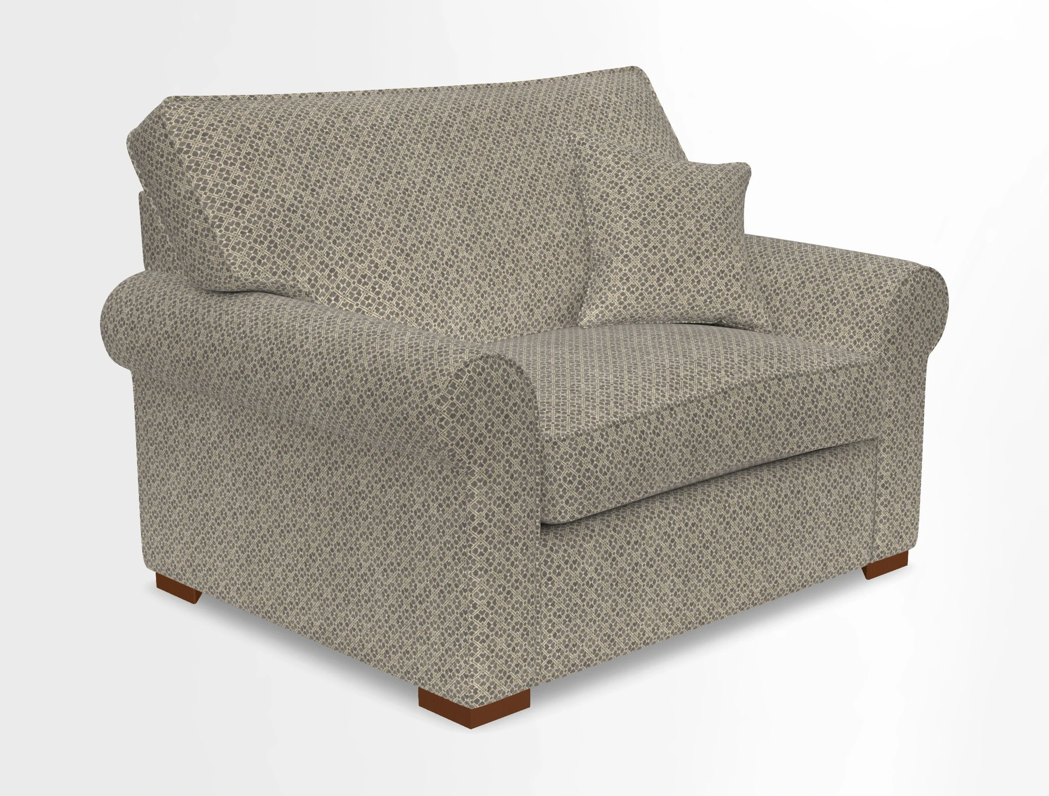 Upperton Snuggler Loose Cover in Two Tone Plain Biscuit - Loose cover option available