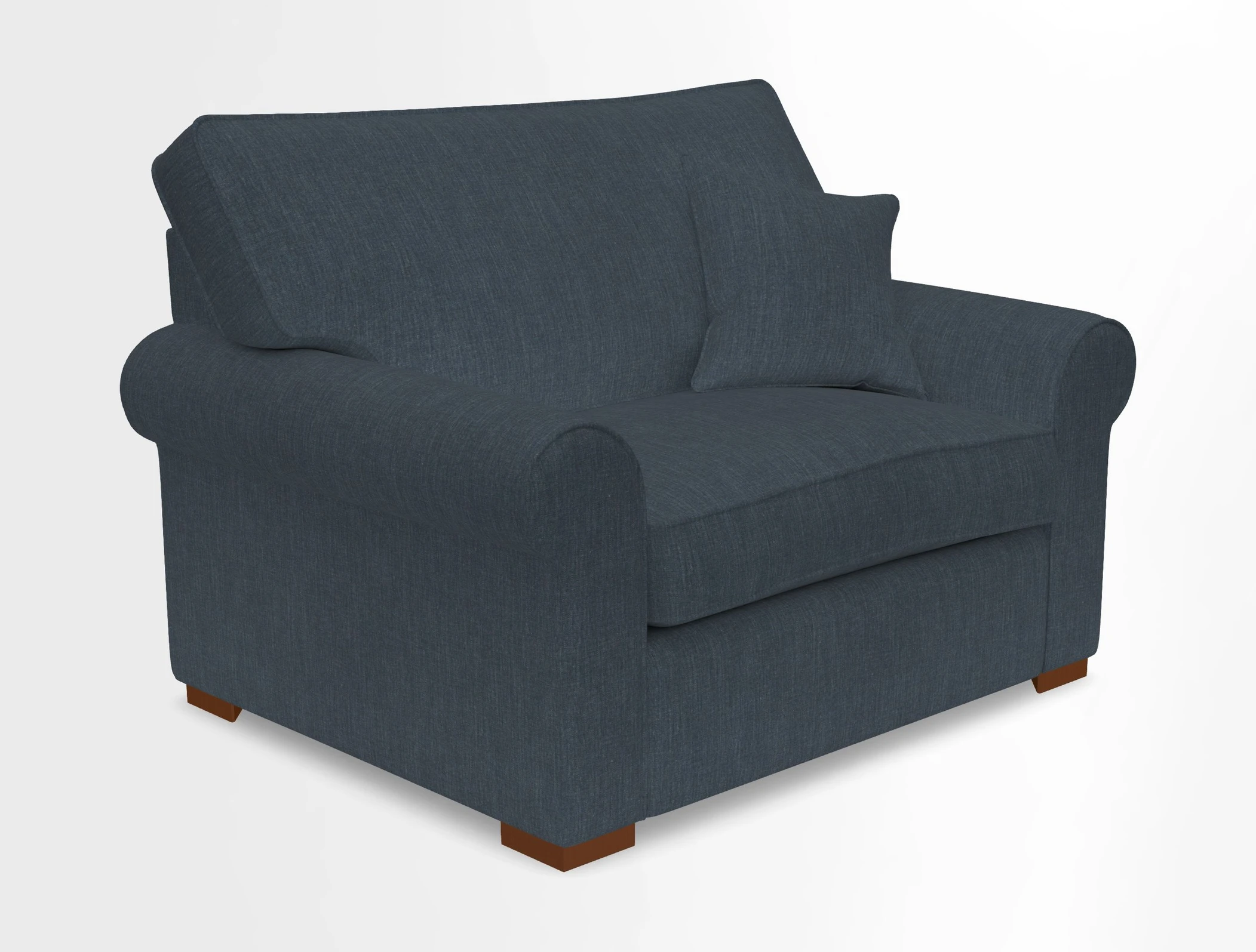 Upperton Snuggler Loose Cover in Two Tone Plain Biscuit - Loose cover option available