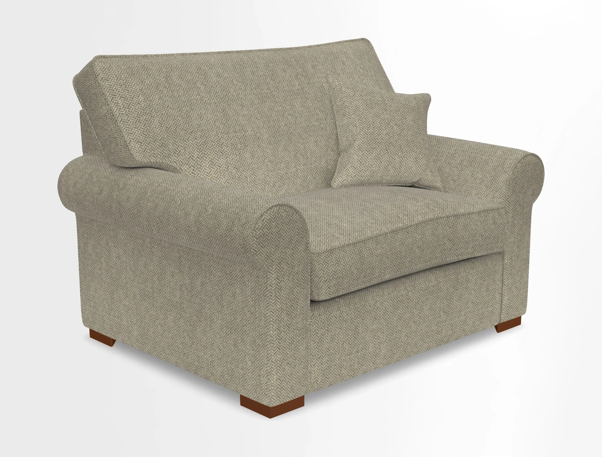 Upperton Snuggler Loose Cover in Two Tone Plain Biscuit - Loose cover option available