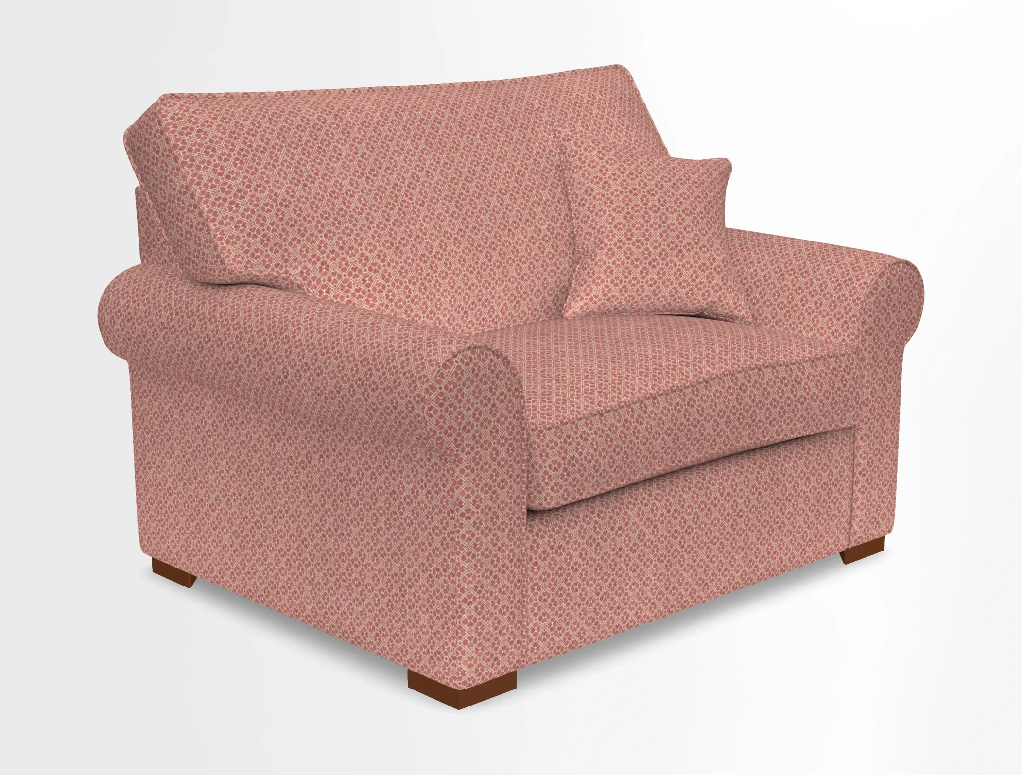 Upperton Snuggler Loose Cover in Two Tone Plain Biscuit - Loose cover option available