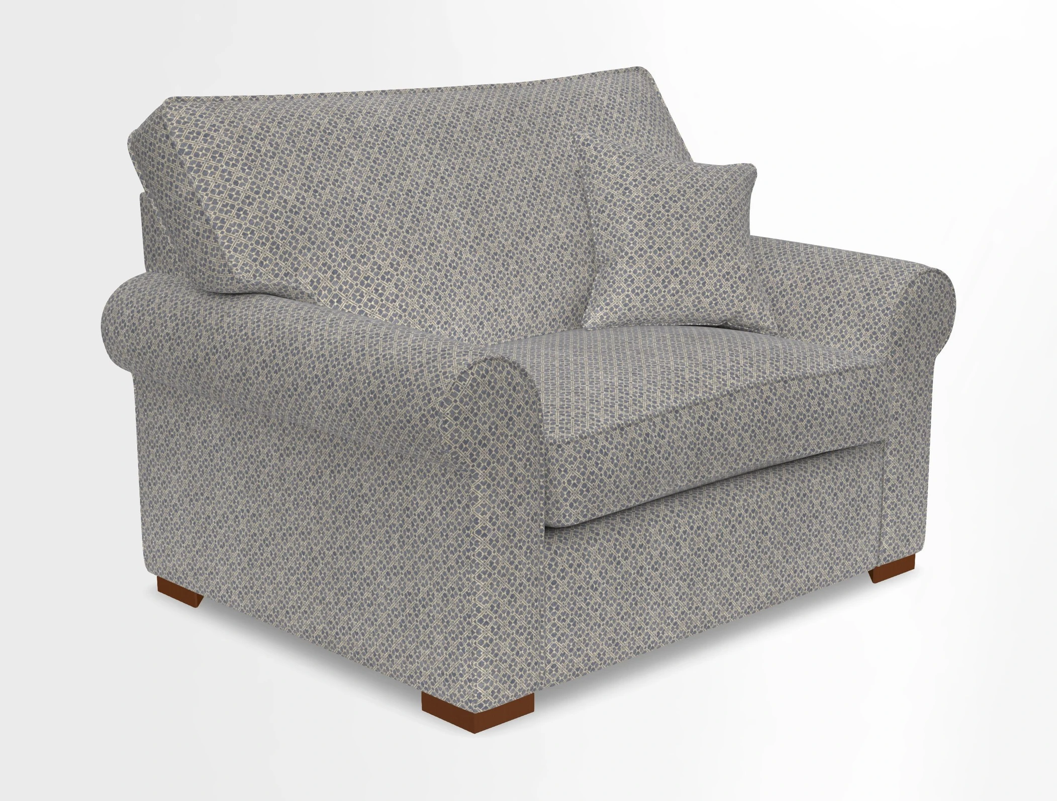 Upperton Snuggler Loose Cover in Two Tone Plain Biscuit - Loose cover option available