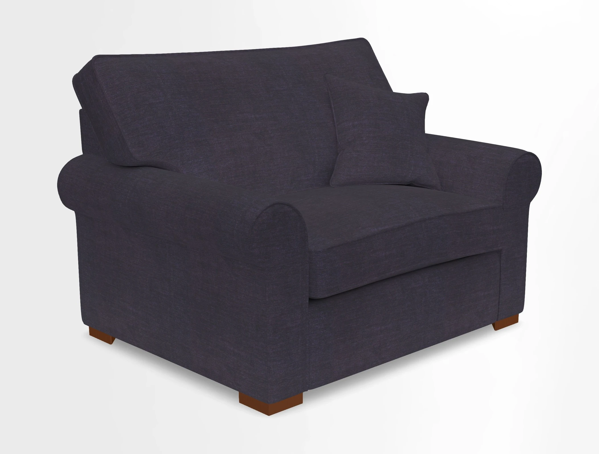 Upperton Snuggler Loose Cover in Two Tone Plain Biscuit - Loose cover option available