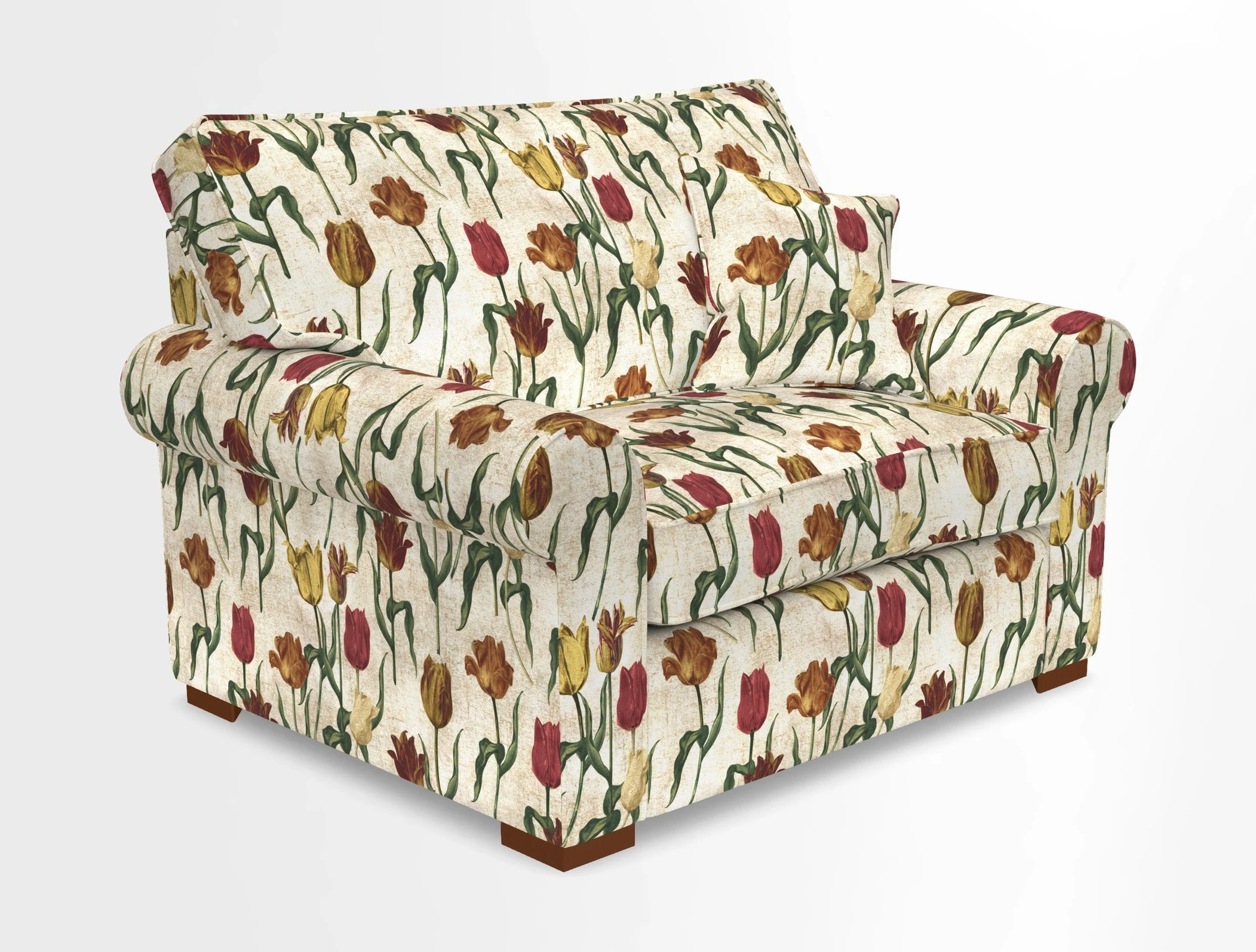 Upperton Snuggler Loose Cover in Two Tone Plain Biscuit - Loose cover option available