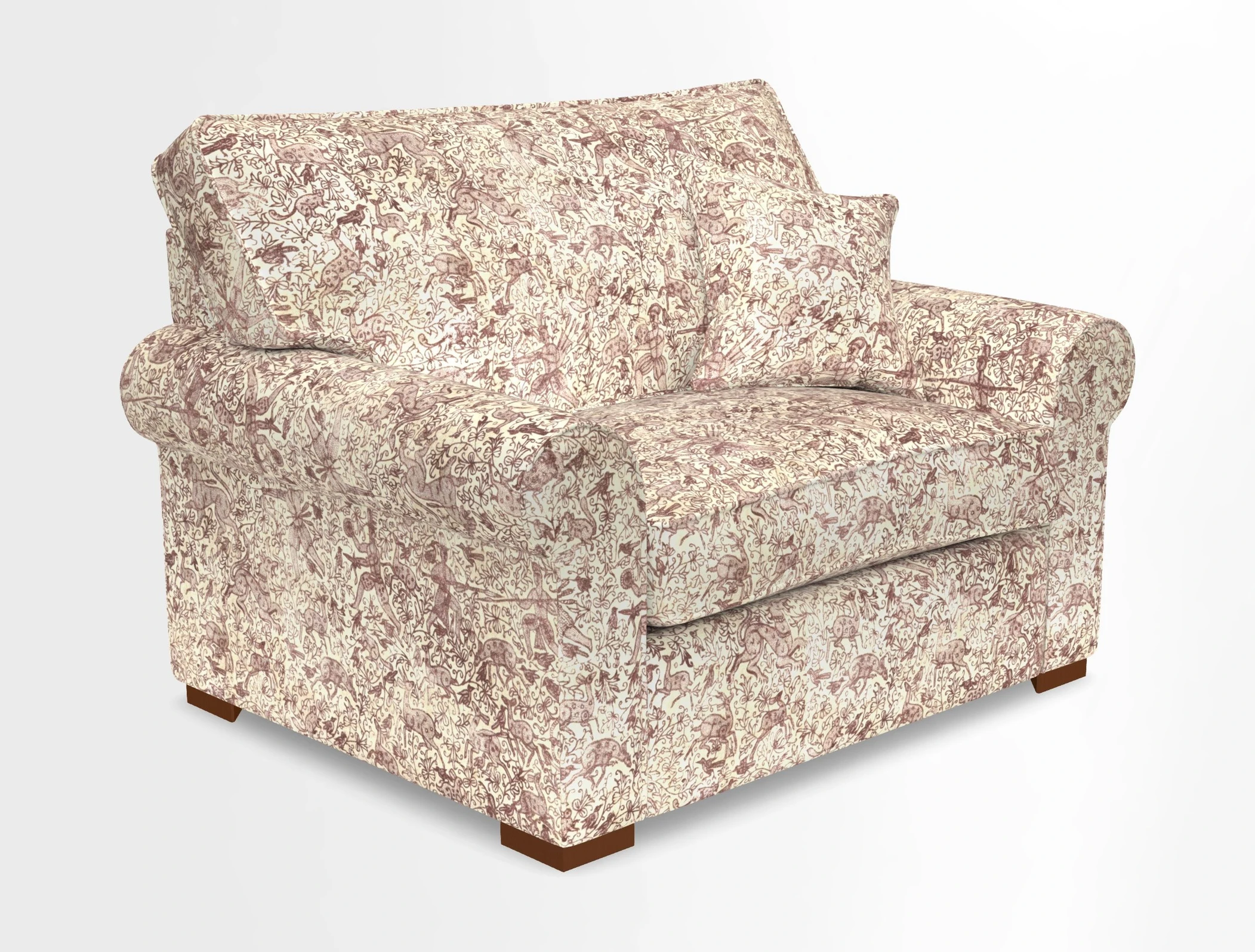 Upperton Snuggler Loose Cover in Two Tone Plain Biscuit - Loose cover option available