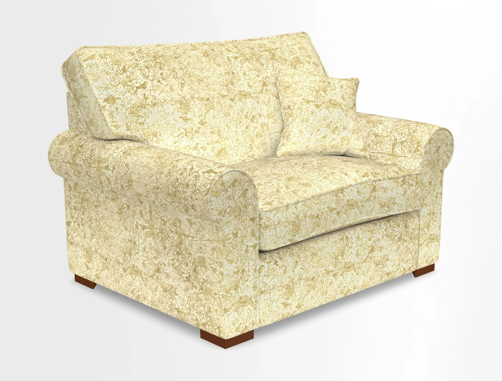 Upperton Snuggler Loose Cover in Two Tone Plain Biscuit - Loose cover option available