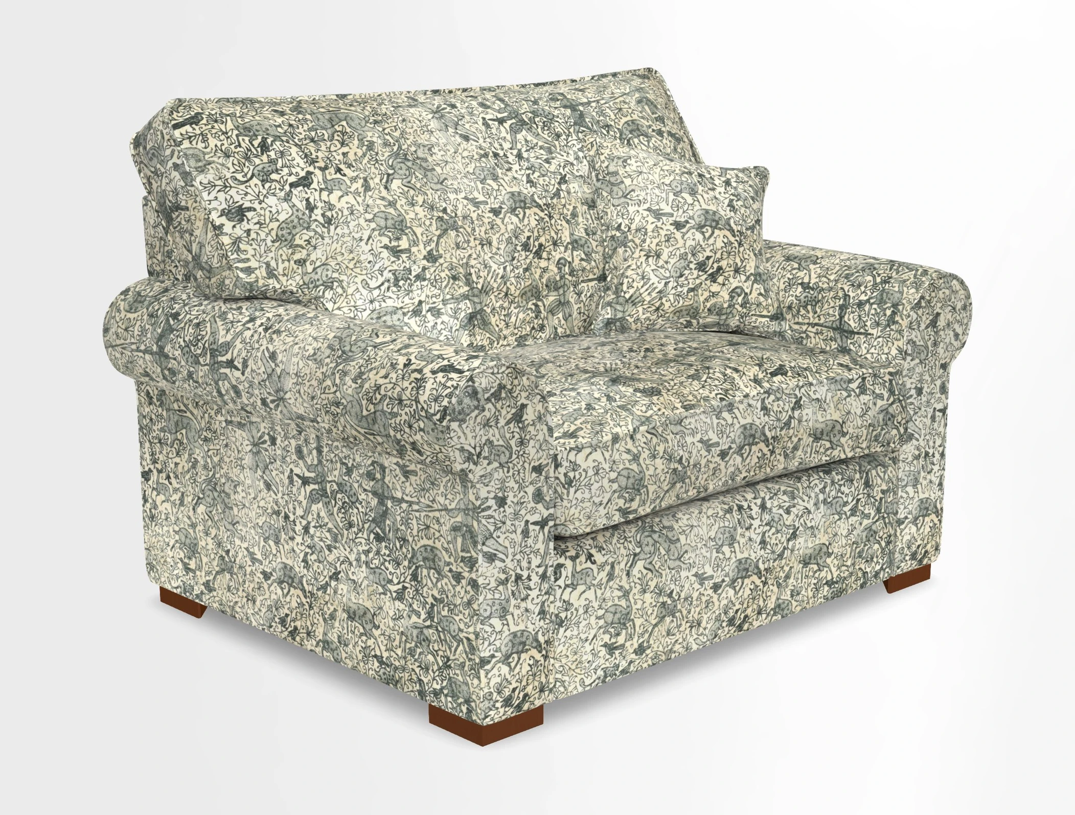 Upperton Snuggler Loose Cover in Two Tone Plain Biscuit - Loose cover option available