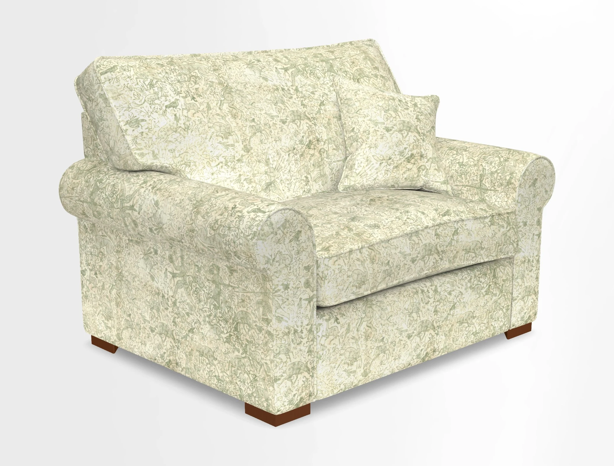 Upperton Snuggler Loose Cover in Two Tone Plain Biscuit - Loose cover option available