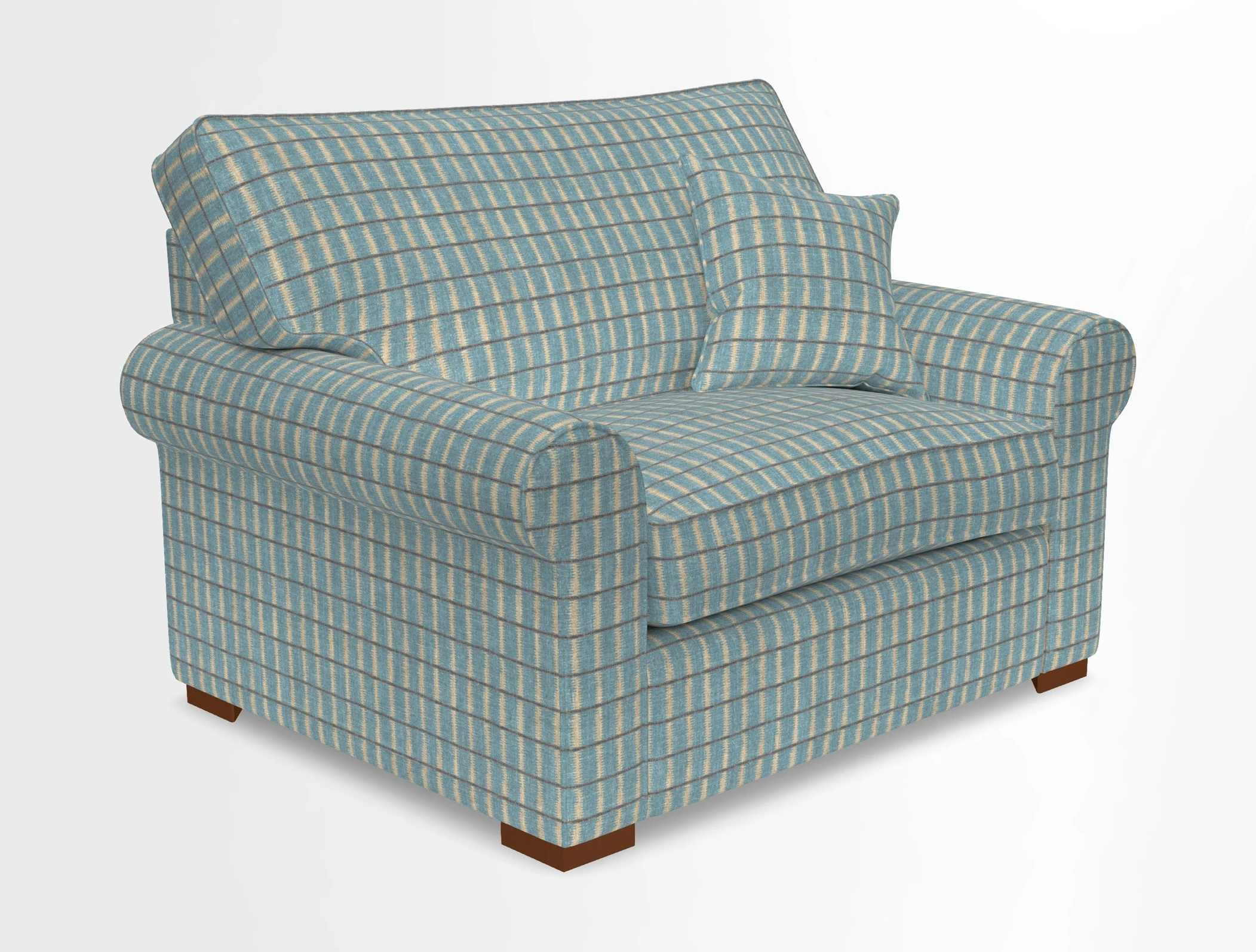 Upperton Snuggler Loose Cover in Two Tone Plain Biscuit - Loose cover option available