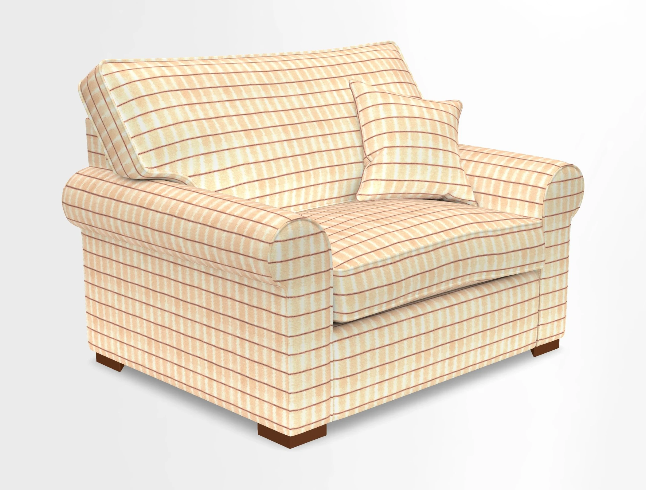 Upperton Snuggler Loose Cover in Two Tone Plain Biscuit - Loose cover option available