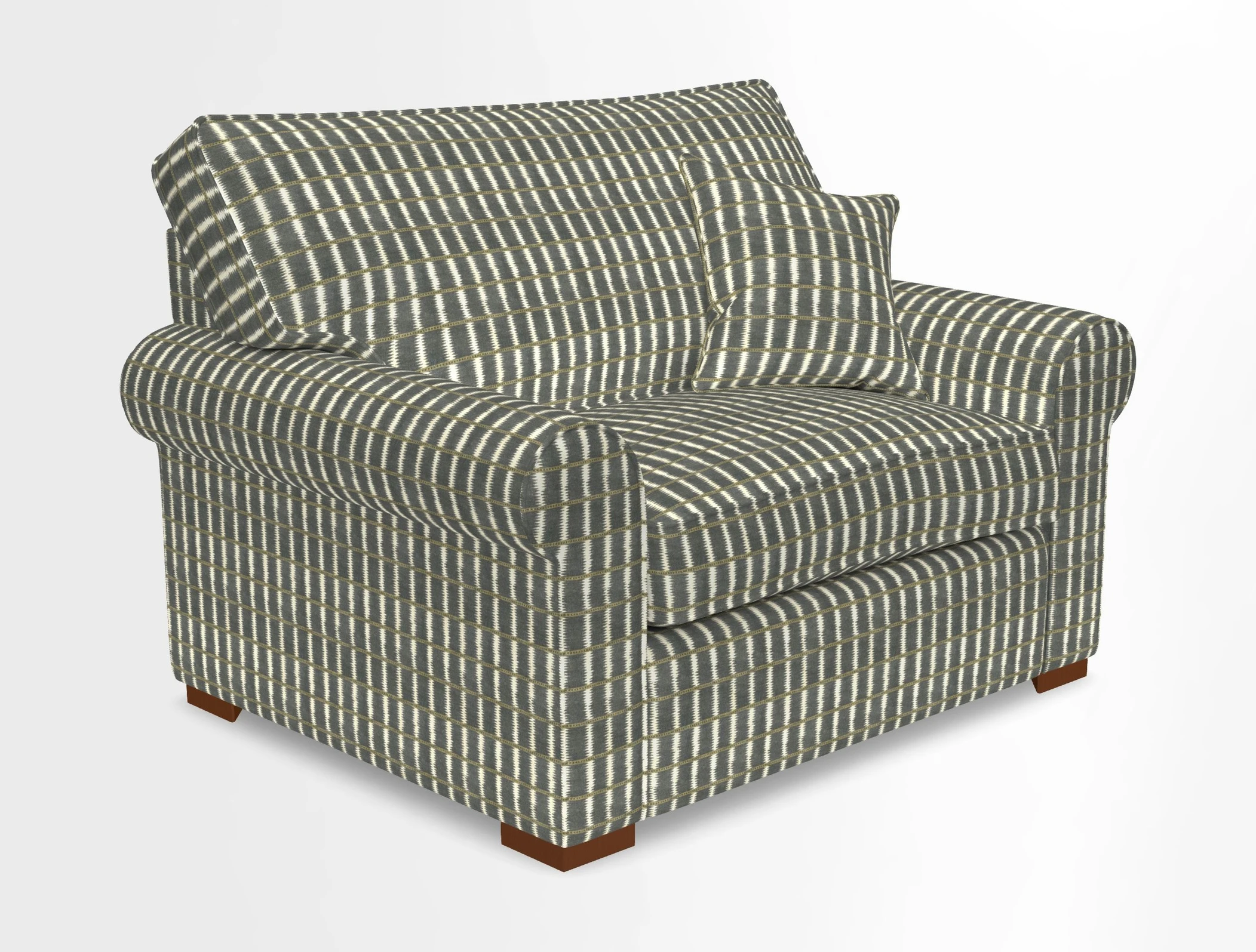 Upperton Snuggler Loose Cover in Two Tone Plain Biscuit - Loose cover option available