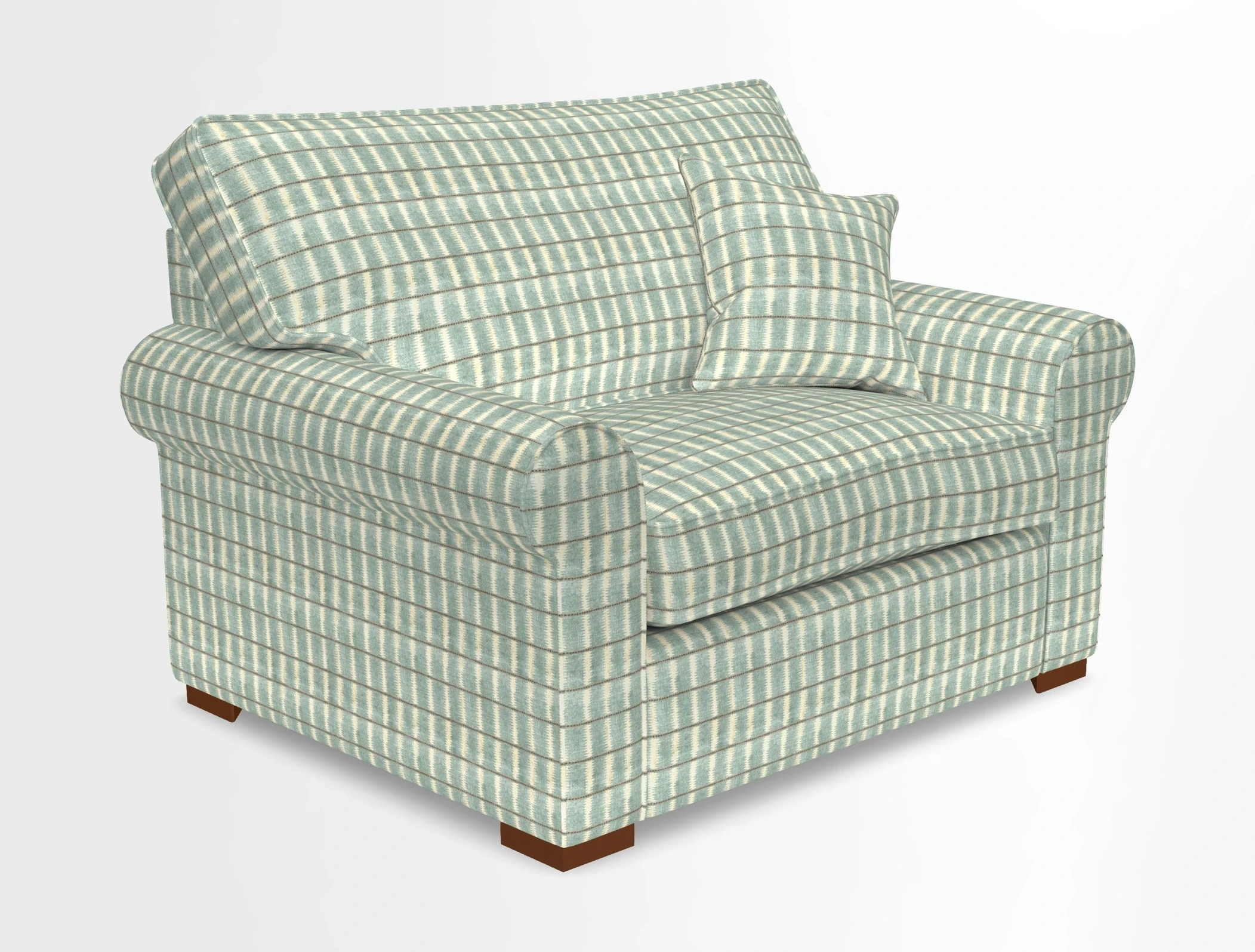 Upperton Snuggler Loose Cover in Two Tone Plain Biscuit - Loose cover option available