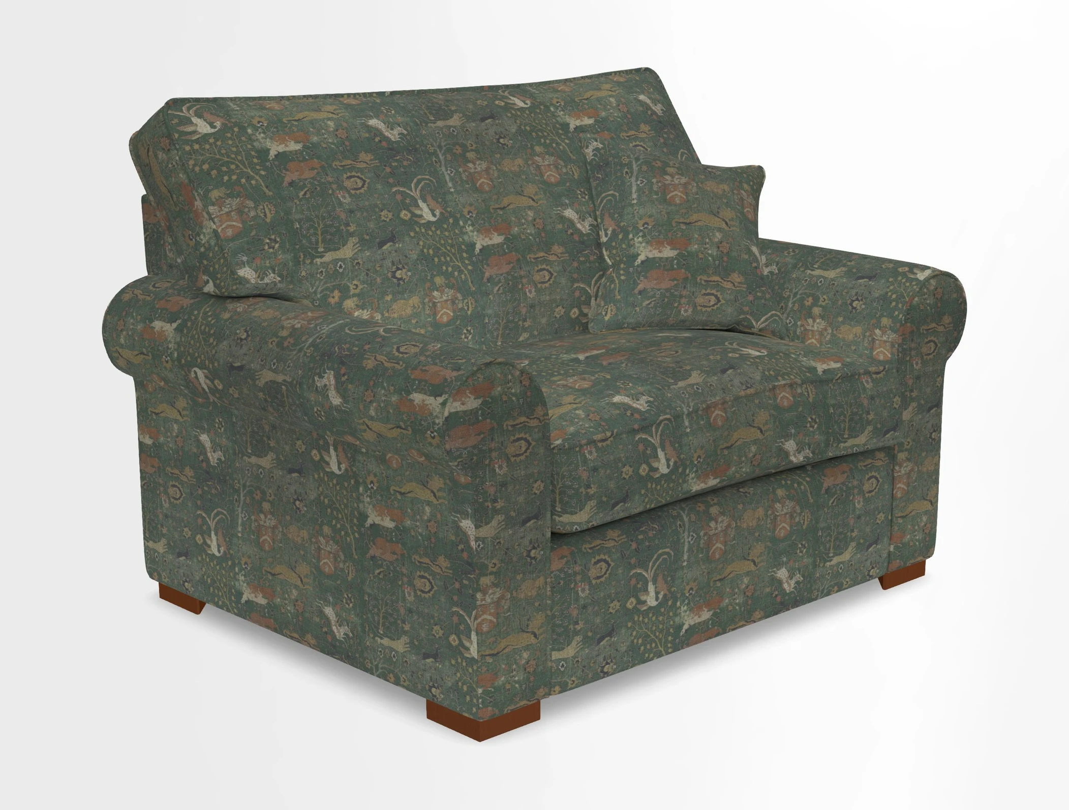 Upperton Snuggler Loose Cover in Two Tone Plain Biscuit - Loose cover option available