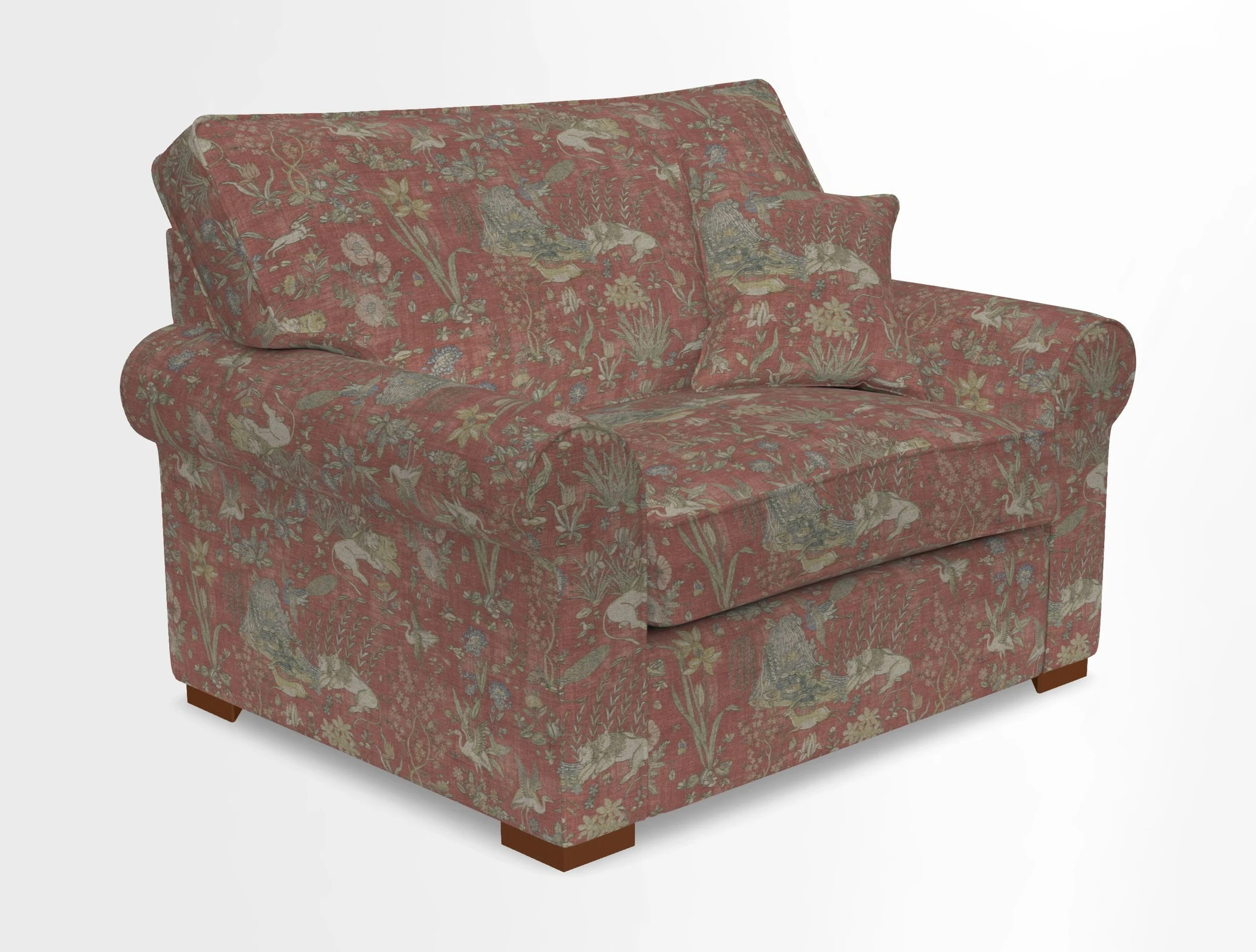 Upperton Snuggler Loose Cover in Two Tone Plain Biscuit - Loose cover option available