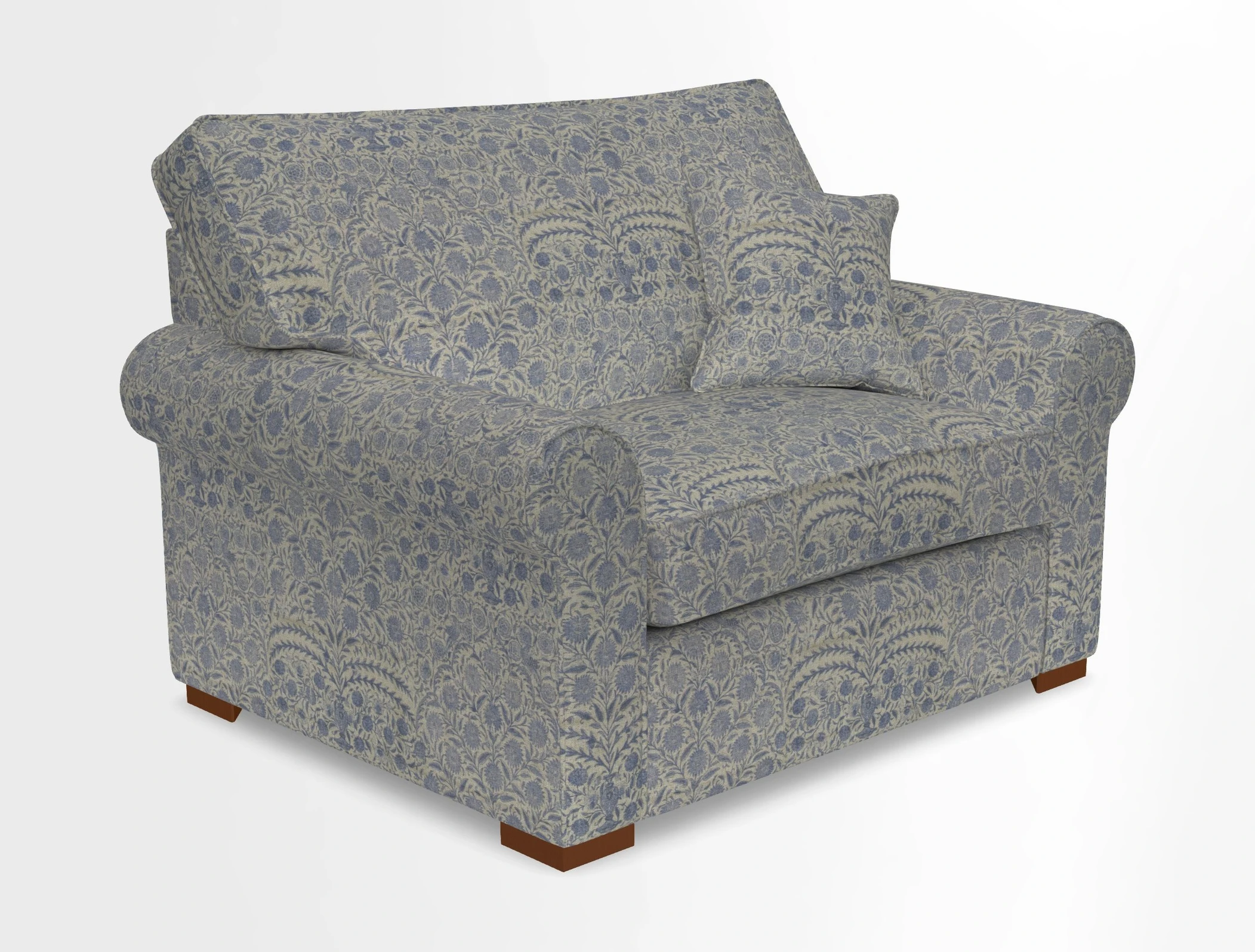 Upperton Snuggler Loose Cover in Two Tone Plain Biscuit - Loose cover option available