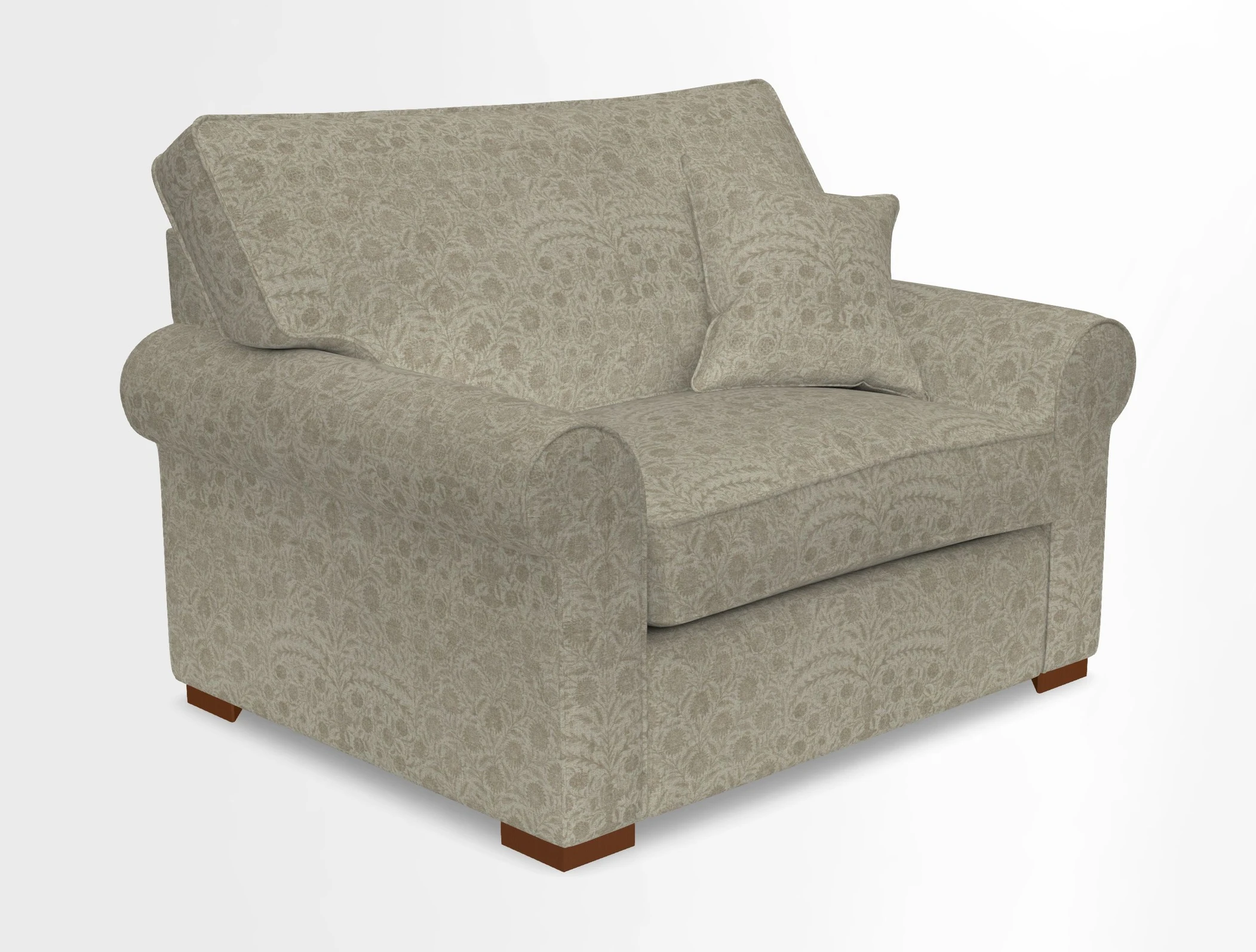 Upperton Snuggler Loose Cover in Two Tone Plain Biscuit - Loose cover option available