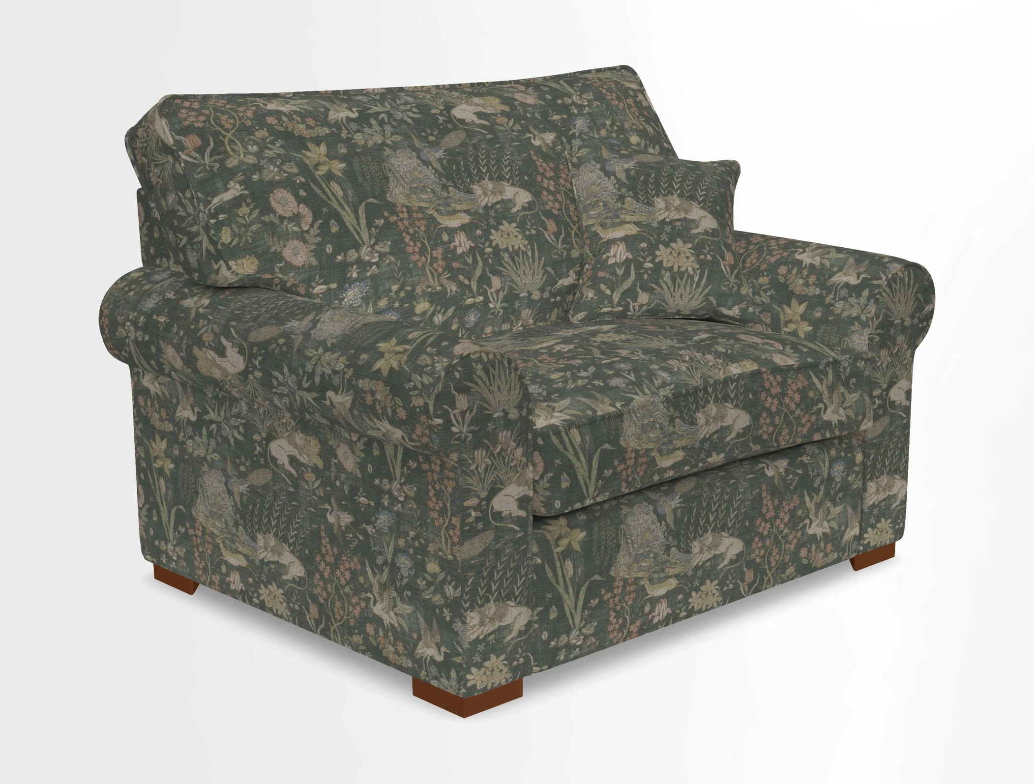 Upperton Snuggler Loose Cover in Two Tone Plain Biscuit - Loose cover option available