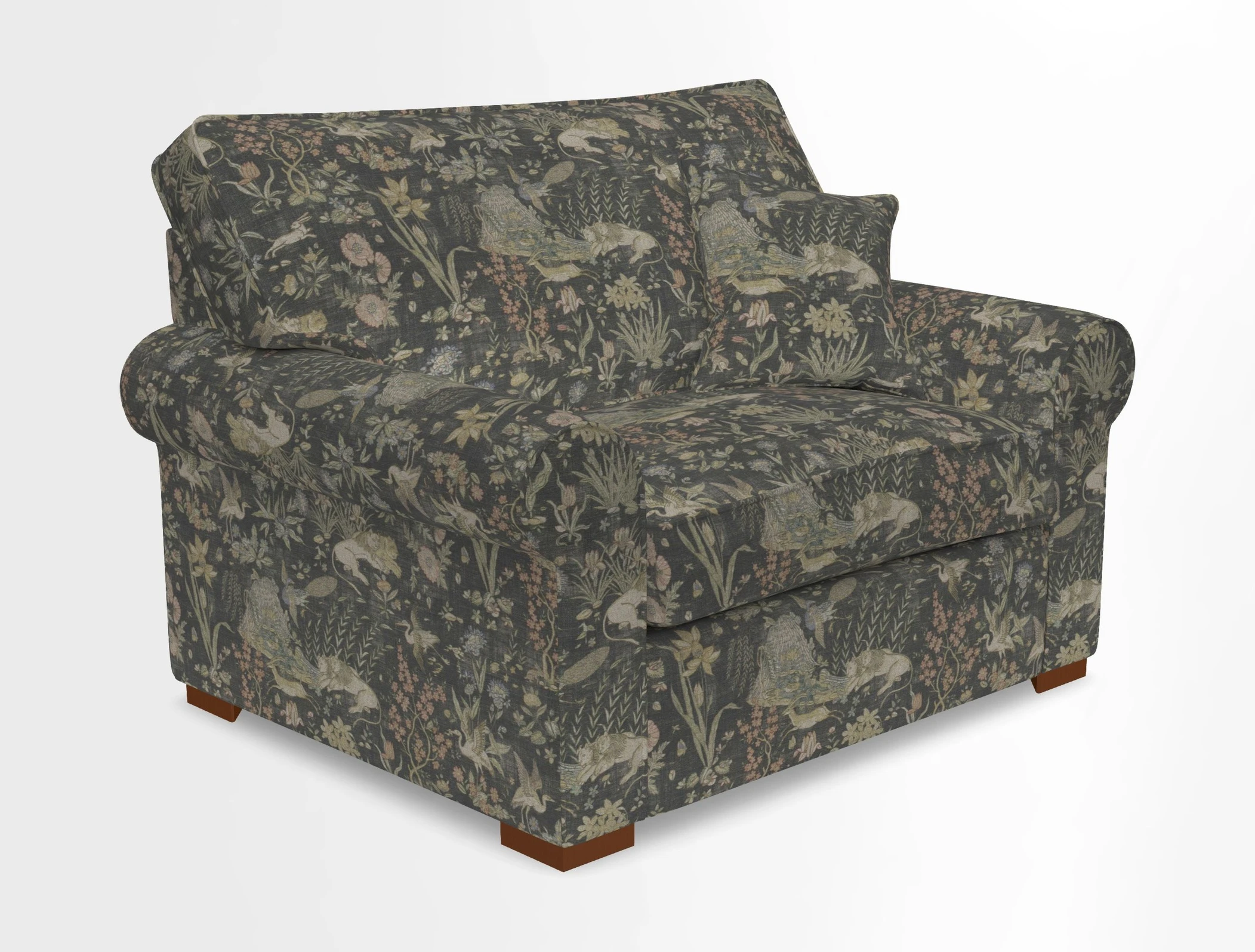 Upperton Snuggler Loose Cover in Two Tone Plain Biscuit - Loose cover option available