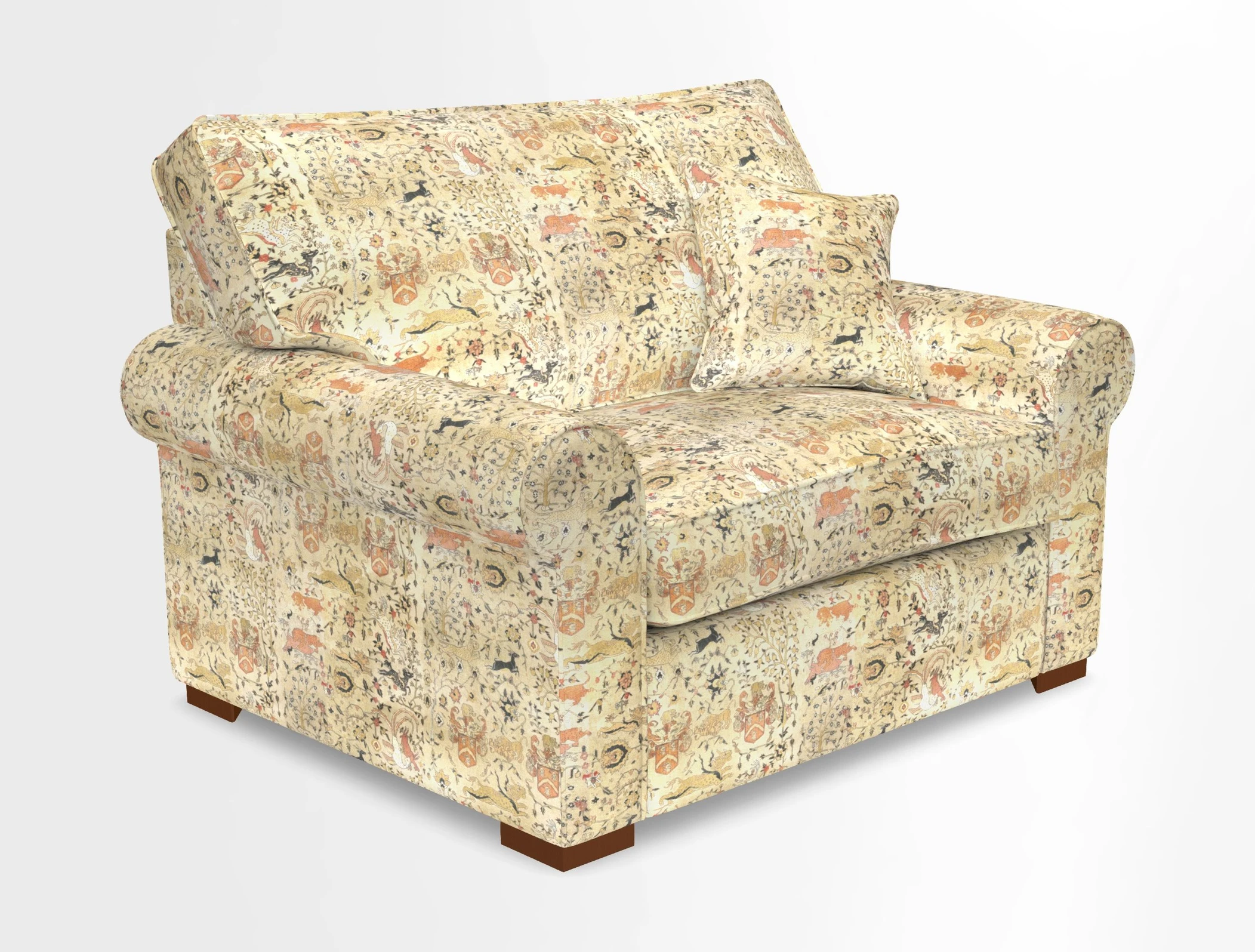 Upperton Snuggler Loose Cover in Two Tone Plain Biscuit - Loose cover option available
