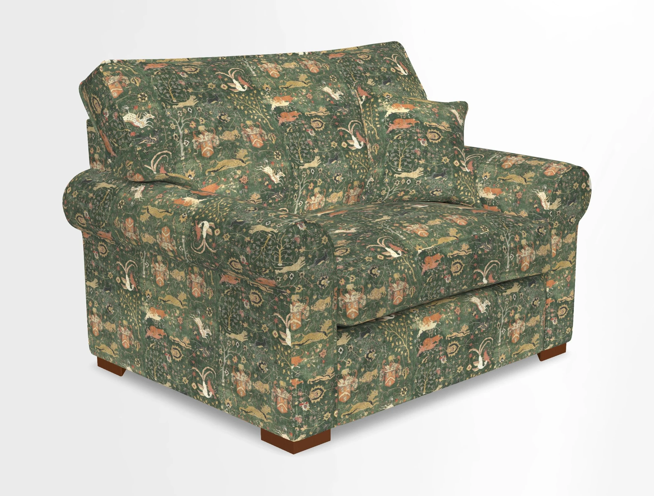 Upperton Snuggler Loose Cover in Two Tone Plain Biscuit - Loose cover option available