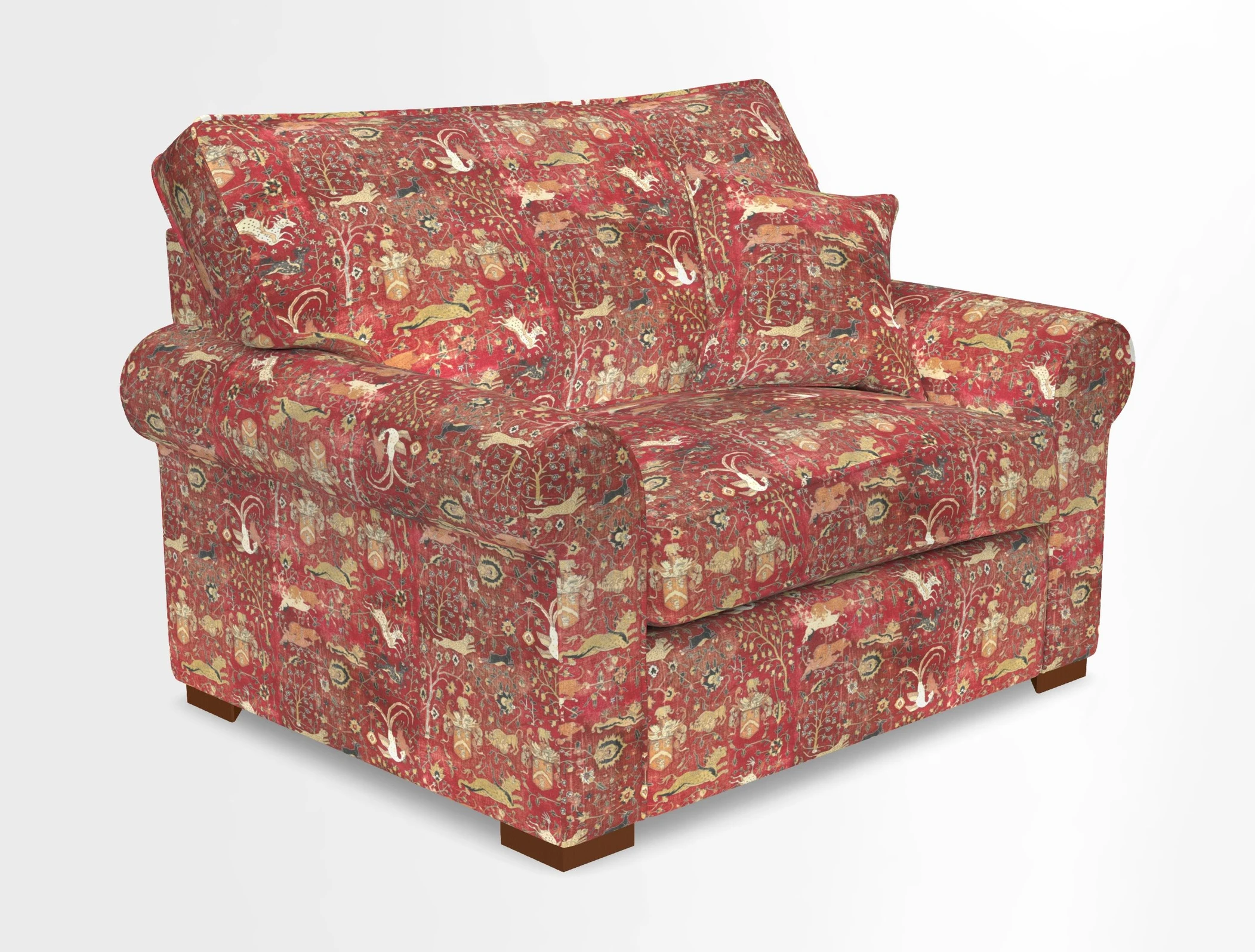 Upperton Snuggler Loose Cover in Two Tone Plain Biscuit - Loose cover option available