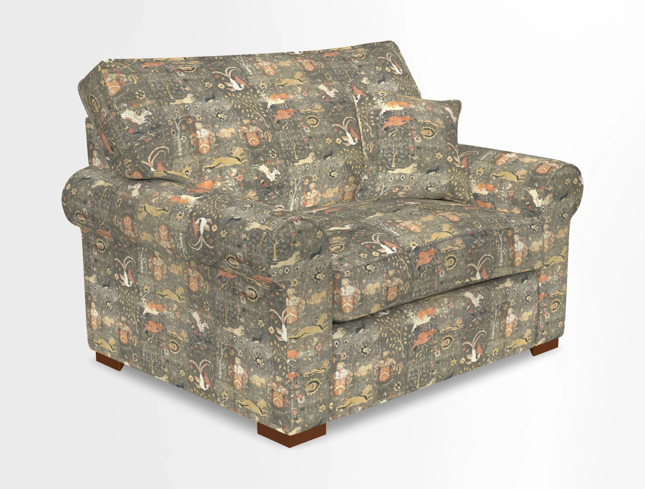 Upperton Snuggler Loose Cover in Two Tone Plain Biscuit - Loose cover option available