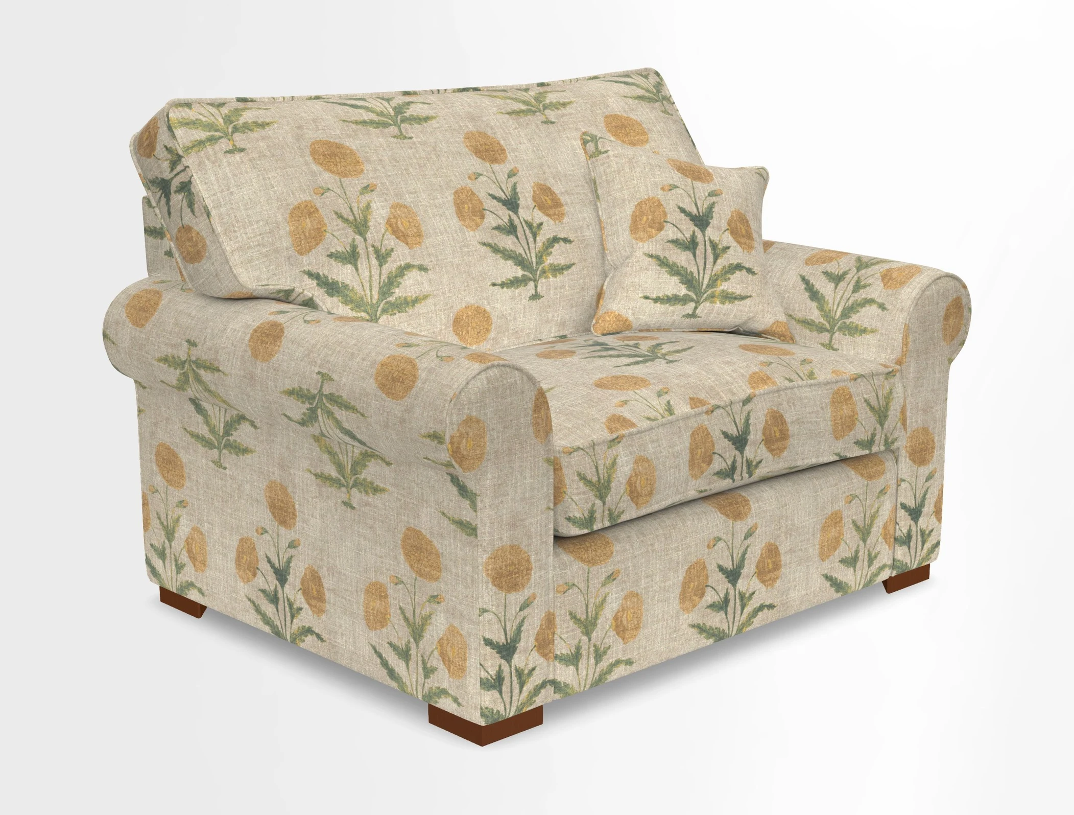 Upperton Snuggler Loose Cover in Two Tone Plain Biscuit - Loose cover option available
