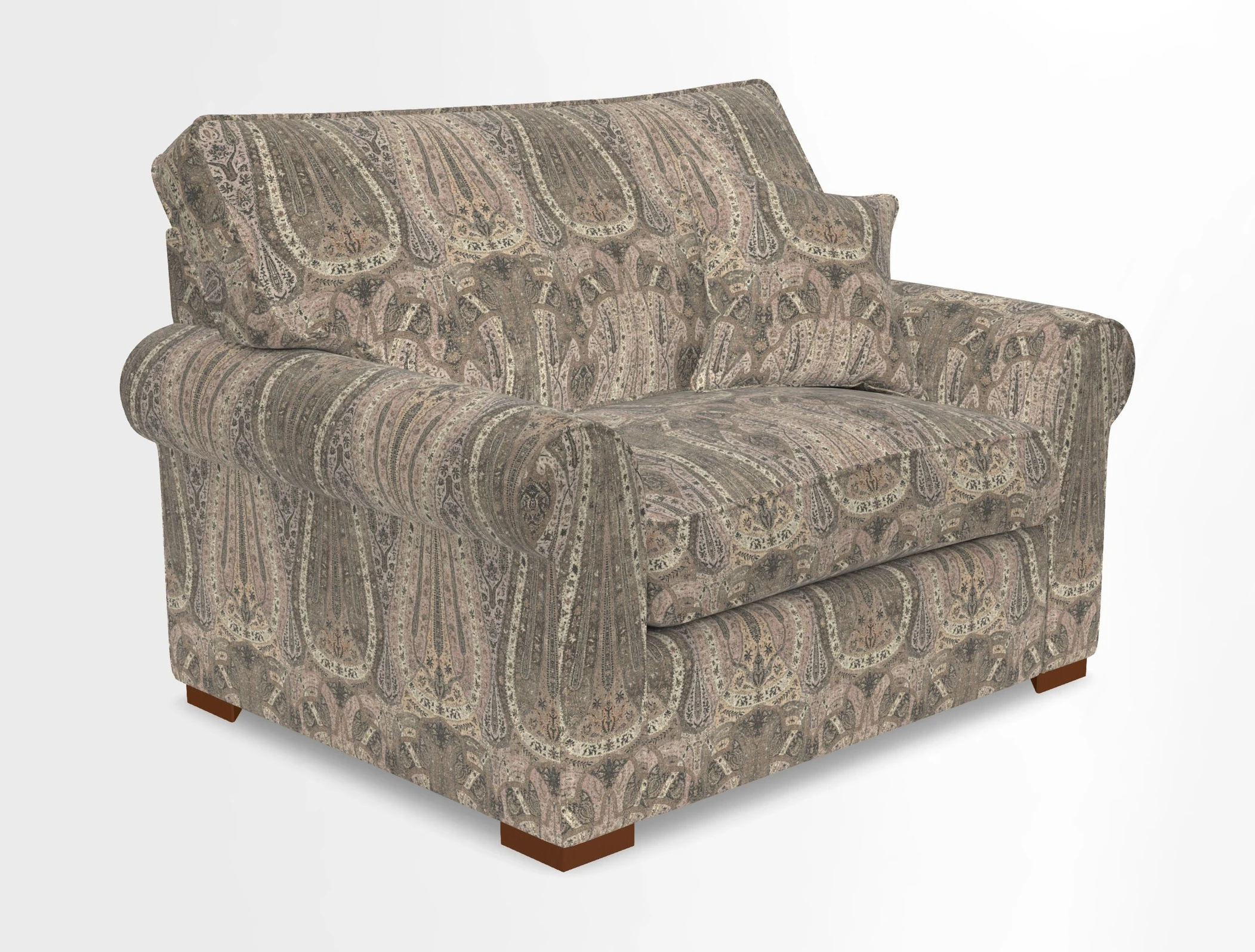 Upperton Snuggler Loose Cover in Two Tone Plain Biscuit - Loose cover option available