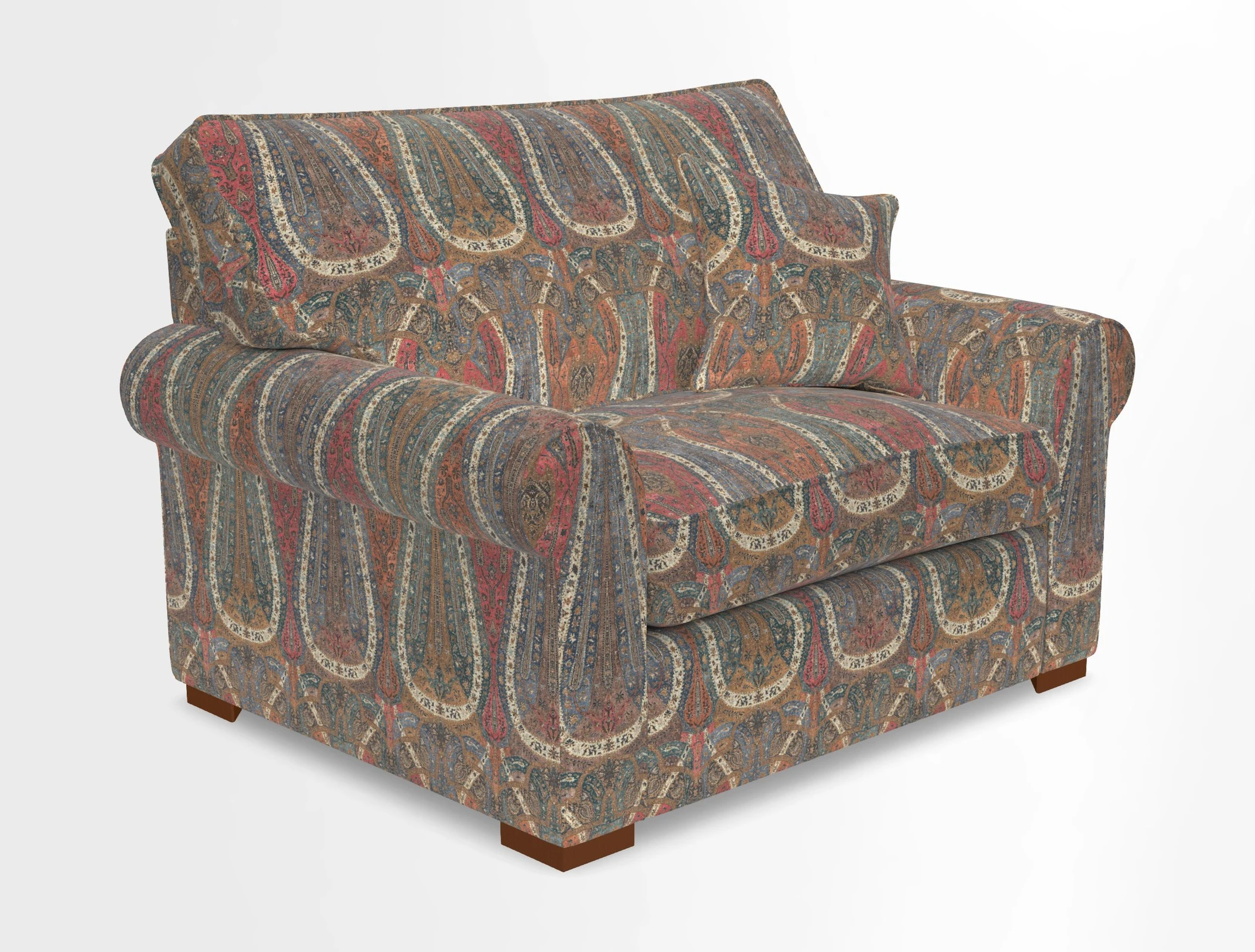 Upperton Snuggler Loose Cover in Two Tone Plain Biscuit - Loose cover option available