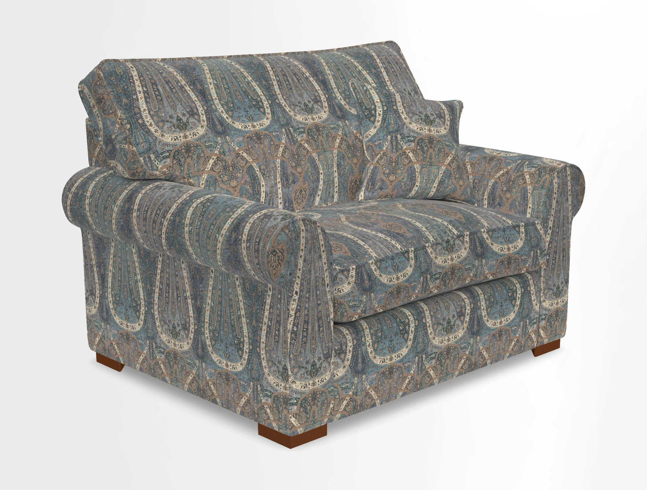 Upperton Snuggler Loose Cover in Two Tone Plain Biscuit - Loose cover option available