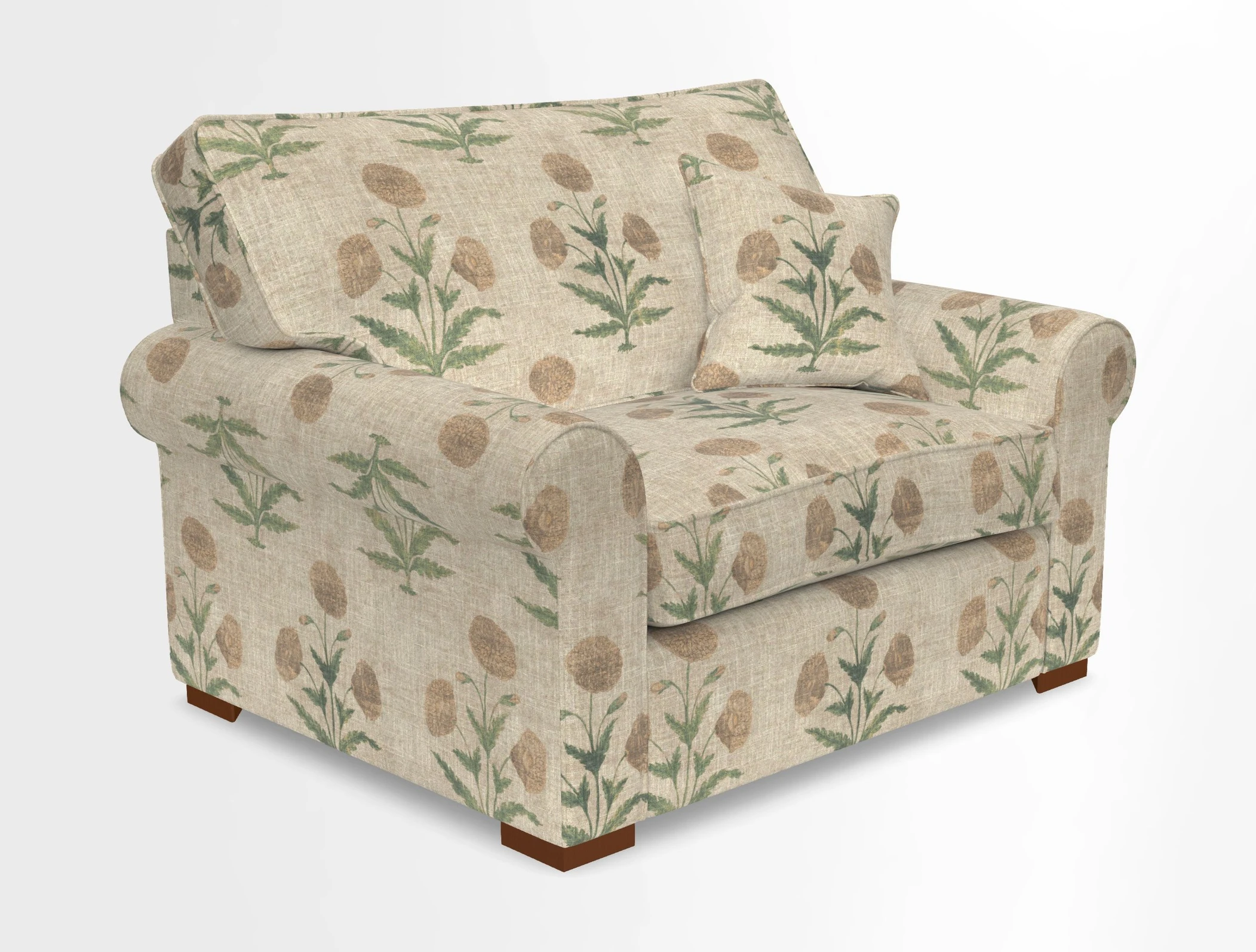 Upperton Snuggler Loose Cover in Two Tone Plain Biscuit - Loose cover option available