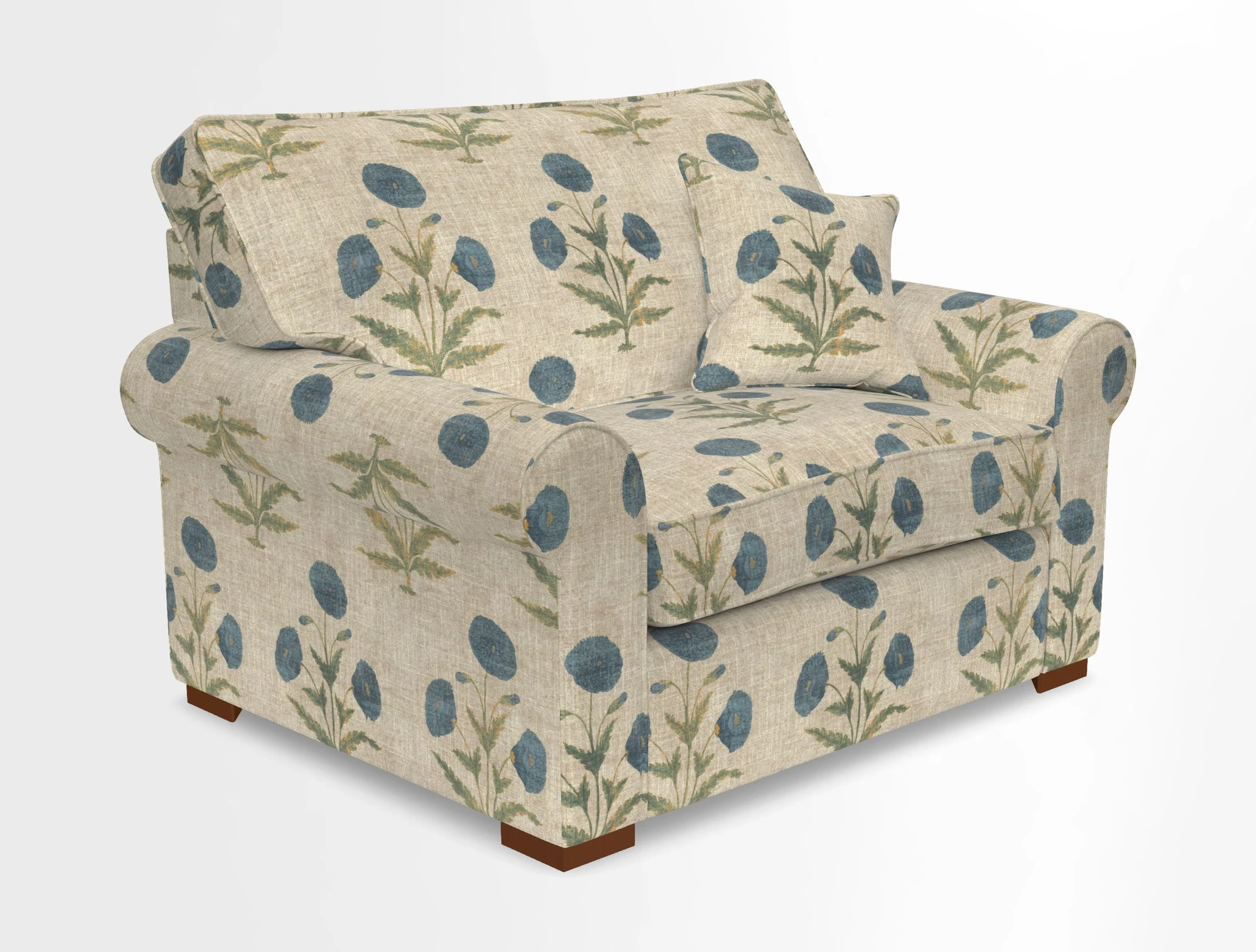 Upperton Snuggler Loose Cover in Two Tone Plain Biscuit - Loose cover option available