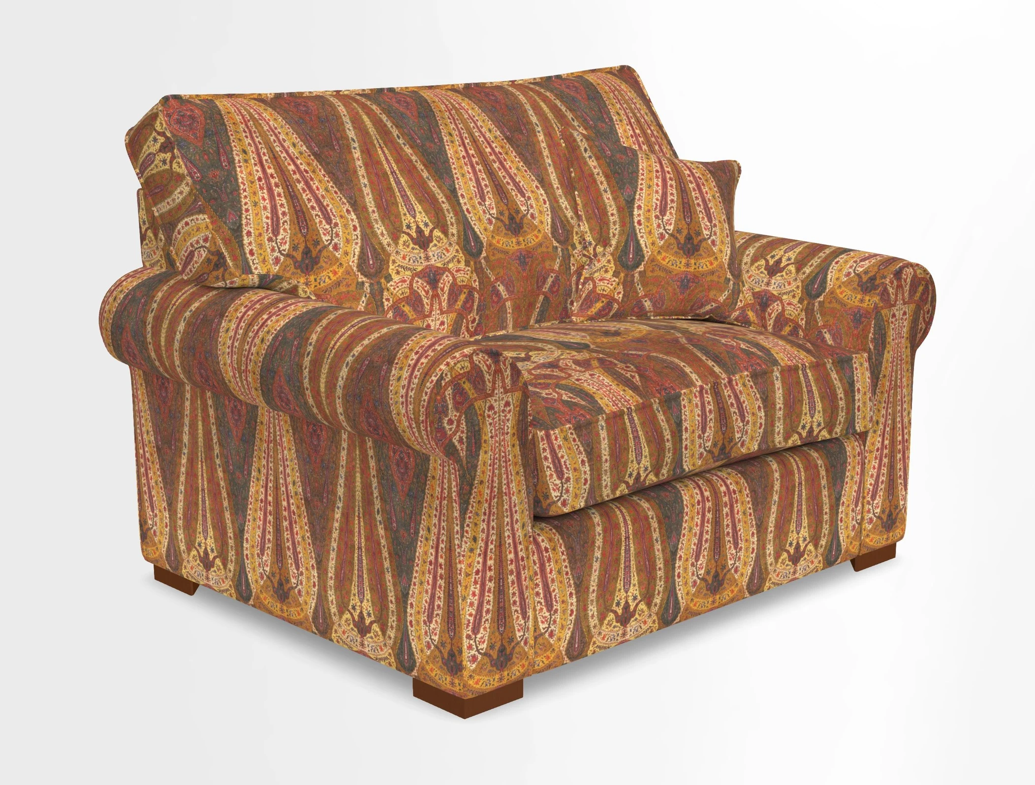 Upperton Snuggler Loose Cover in Two Tone Plain Biscuit - Loose cover option available