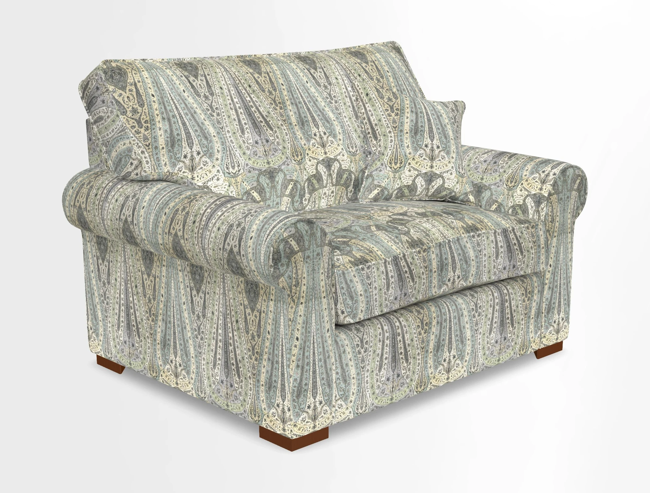 Upperton Snuggler Loose Cover in Two Tone Plain Biscuit - Loose cover option available