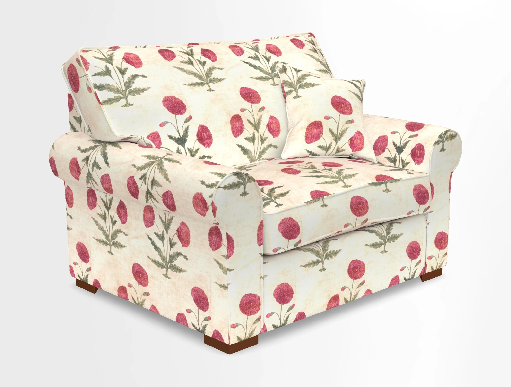Upperton Snuggler Loose Cover in Two Tone Plain Biscuit - Loose cover option available