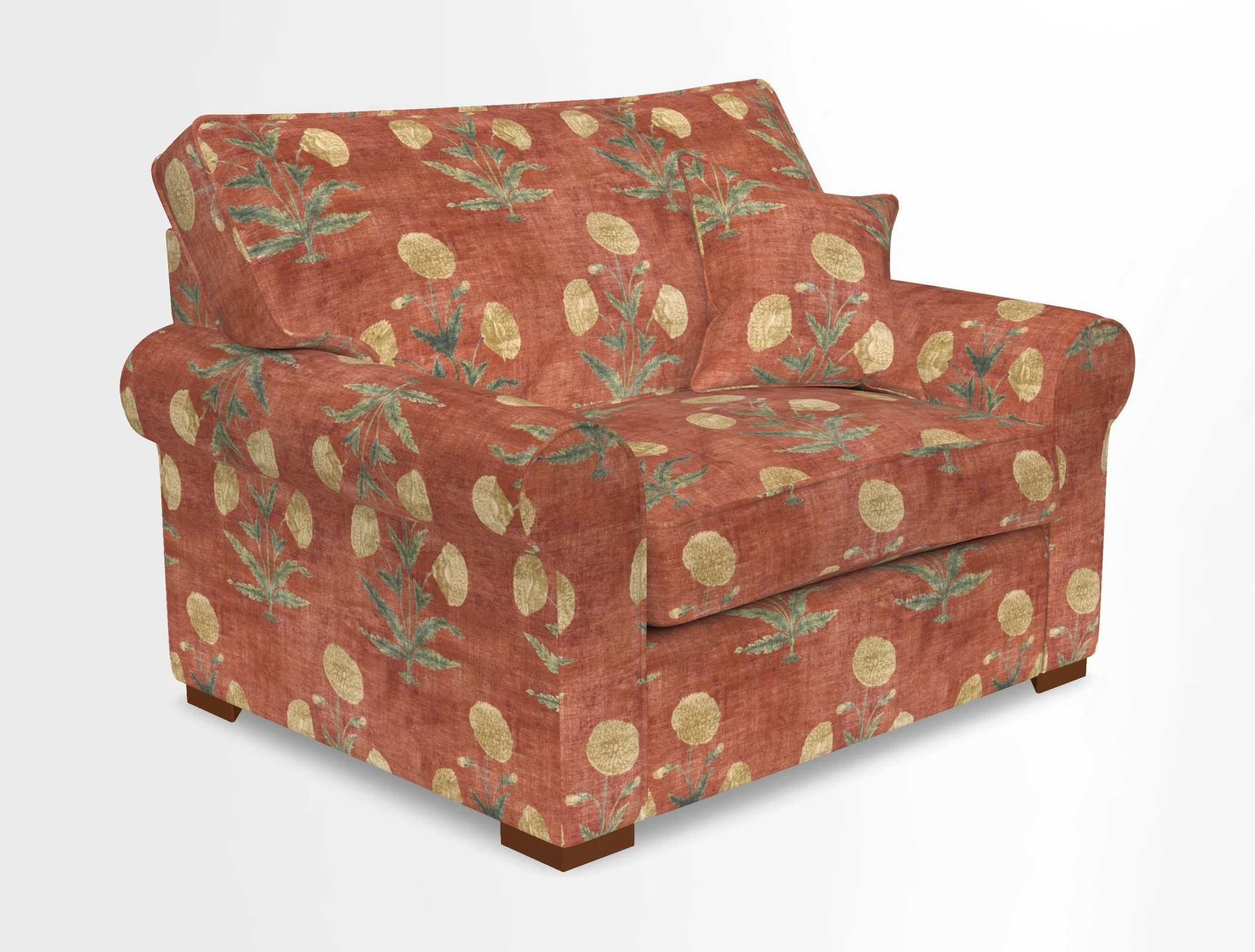 Upperton Snuggler Loose Cover in Two Tone Plain Biscuit - Loose cover option available