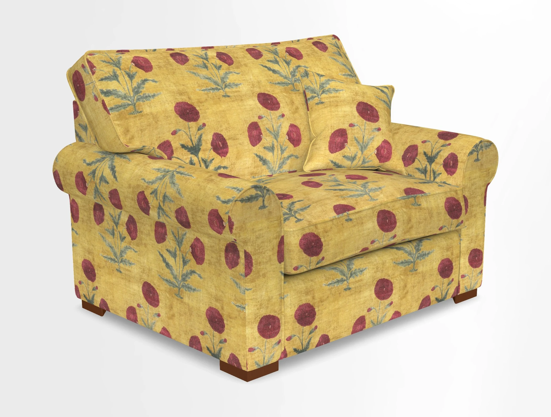 Upperton Snuggler Loose Cover in Two Tone Plain Biscuit - Loose cover option available