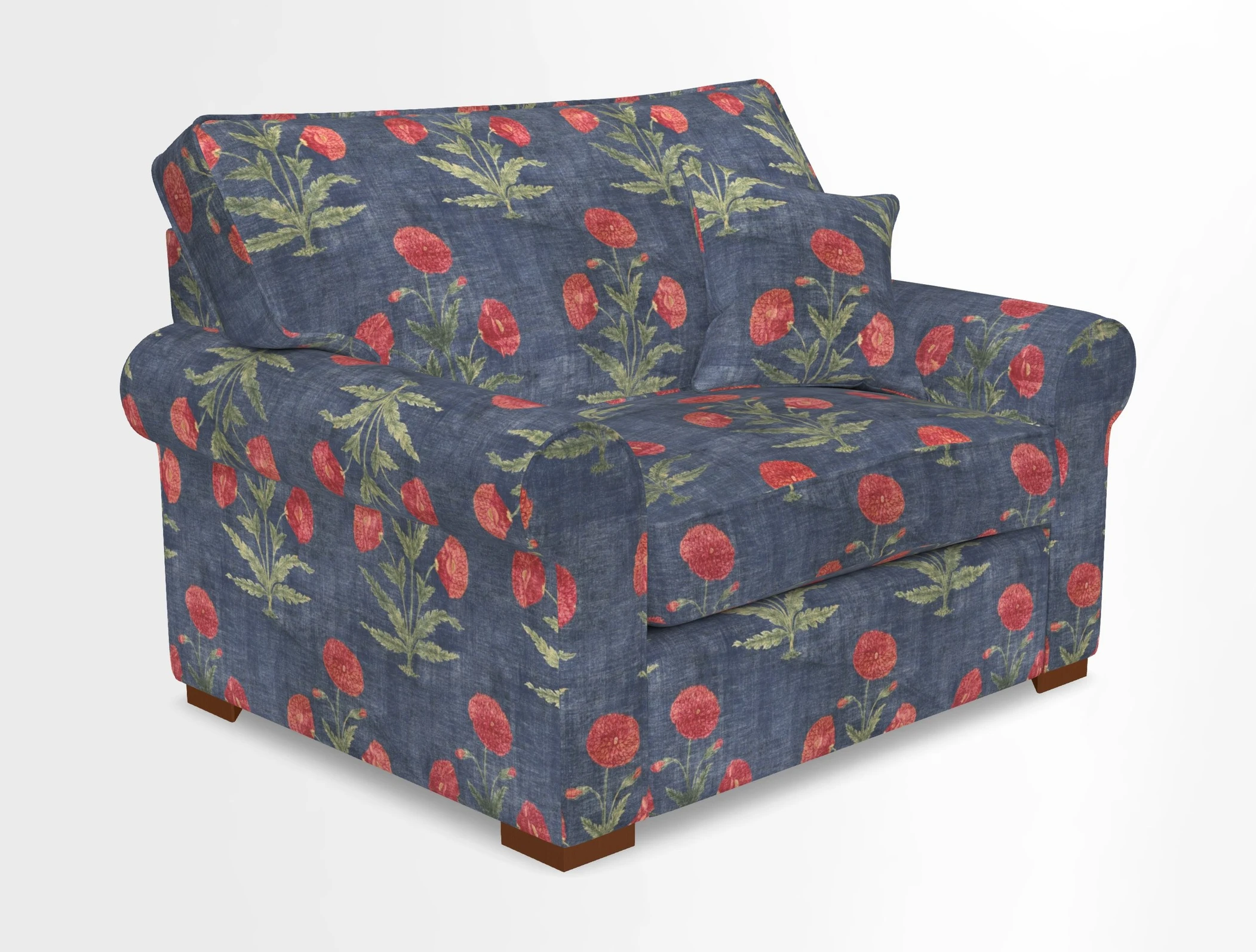 Upperton Snuggler Loose Cover in Two Tone Plain Biscuit - Loose cover option available