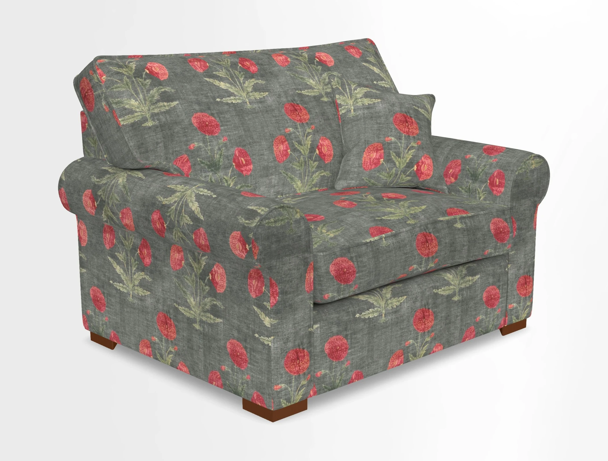 Upperton Snuggler Loose Cover in Two Tone Plain Biscuit - Loose cover option available
