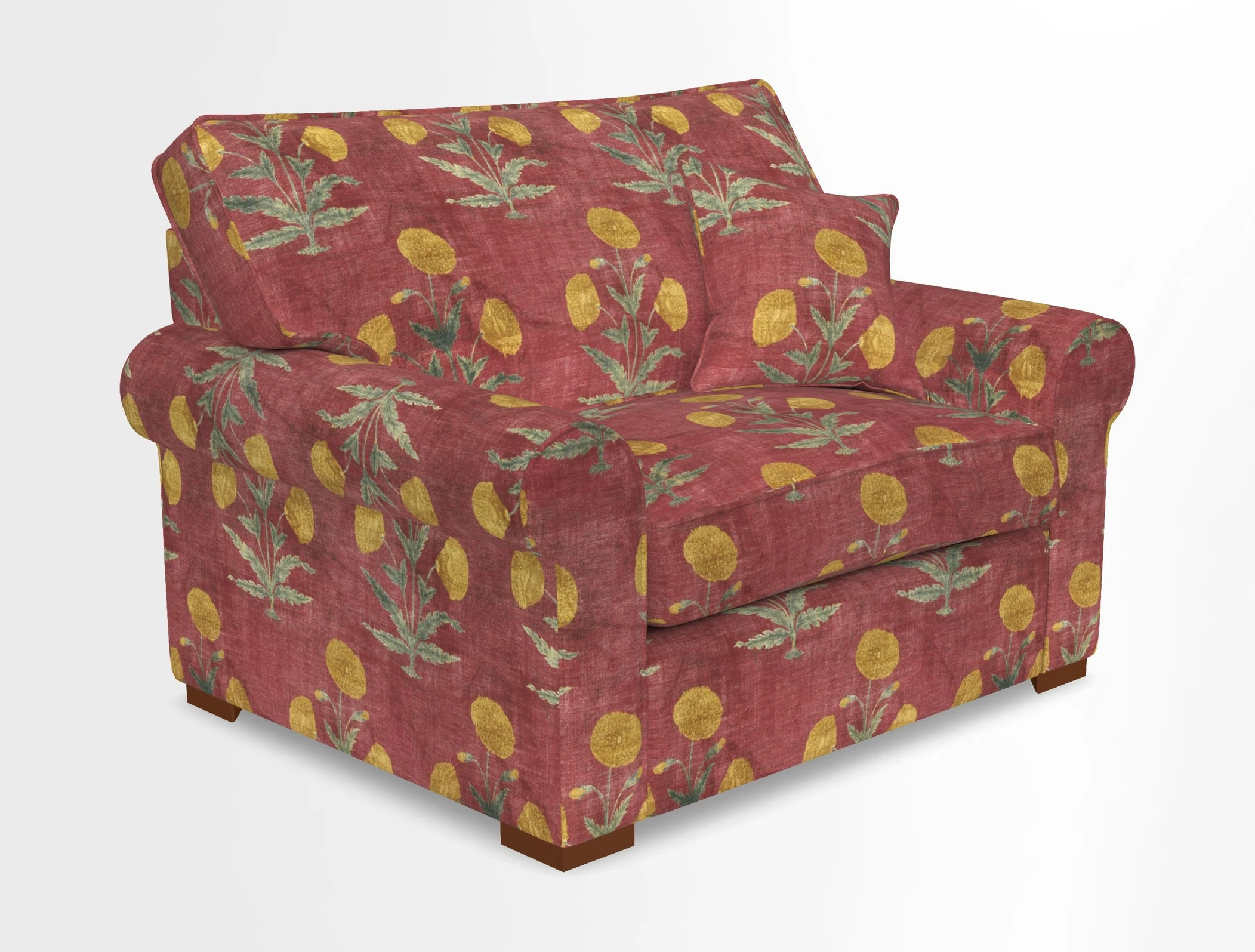Upperton Snuggler Loose Cover in Two Tone Plain Biscuit - Loose cover option available