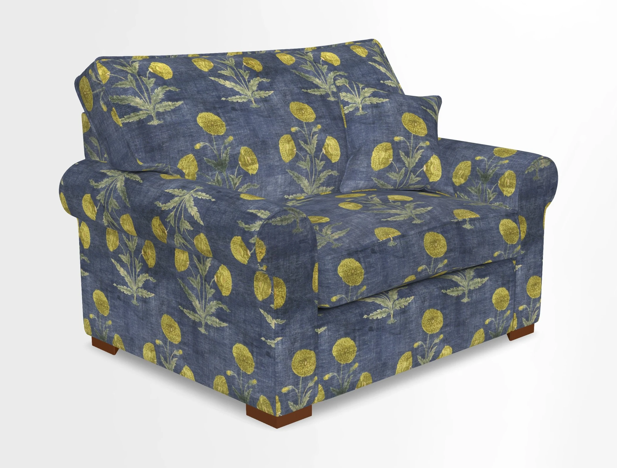 Upperton Snuggler Loose Cover in Two Tone Plain Biscuit - Loose cover option available