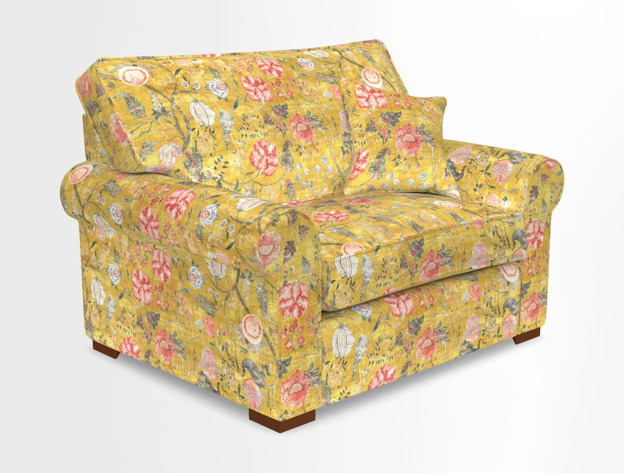 Upperton Snuggler Loose Cover in Two Tone Plain Biscuit - Loose cover option available