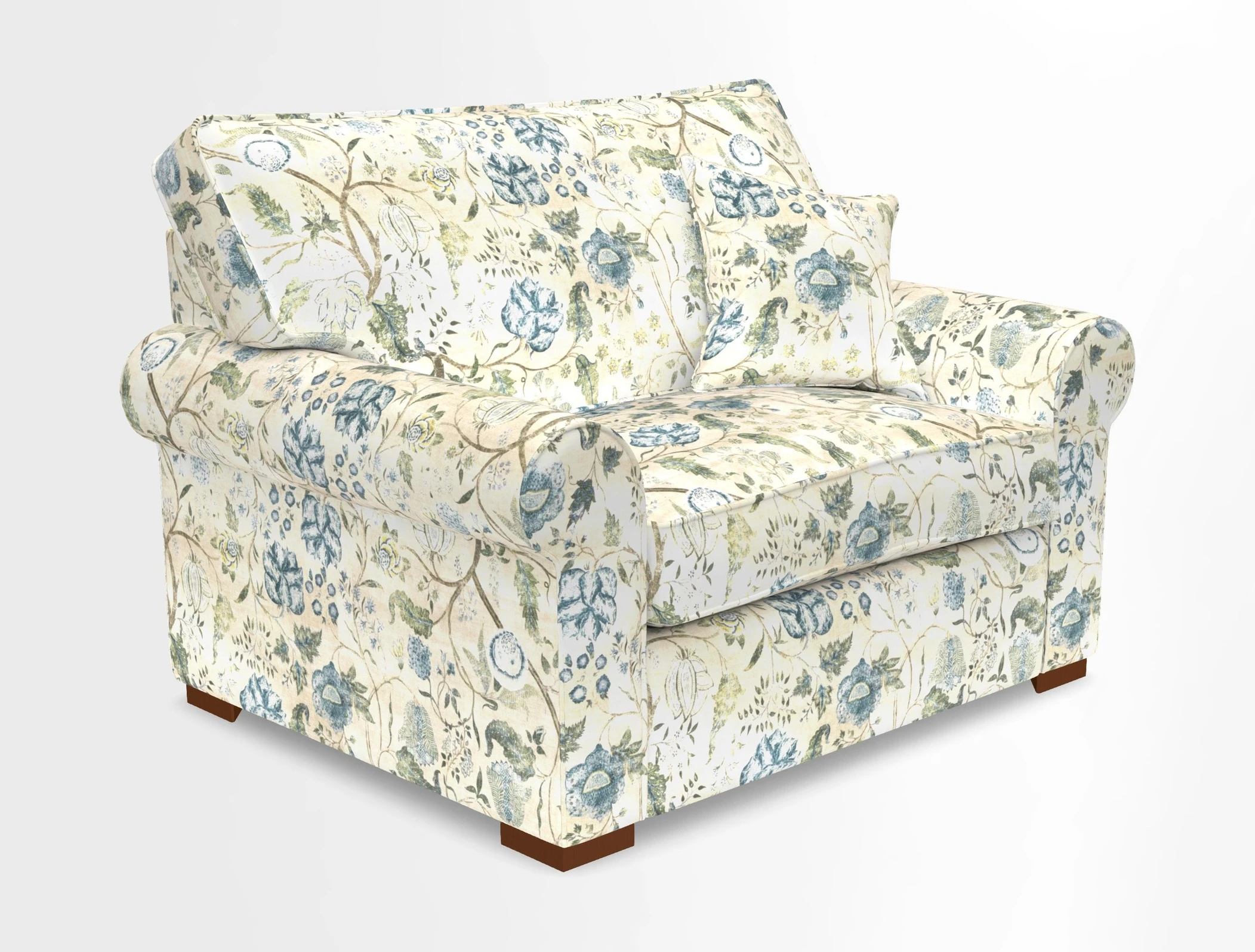 Upperton Snuggler Loose Cover in Two Tone Plain Biscuit - Loose cover option available