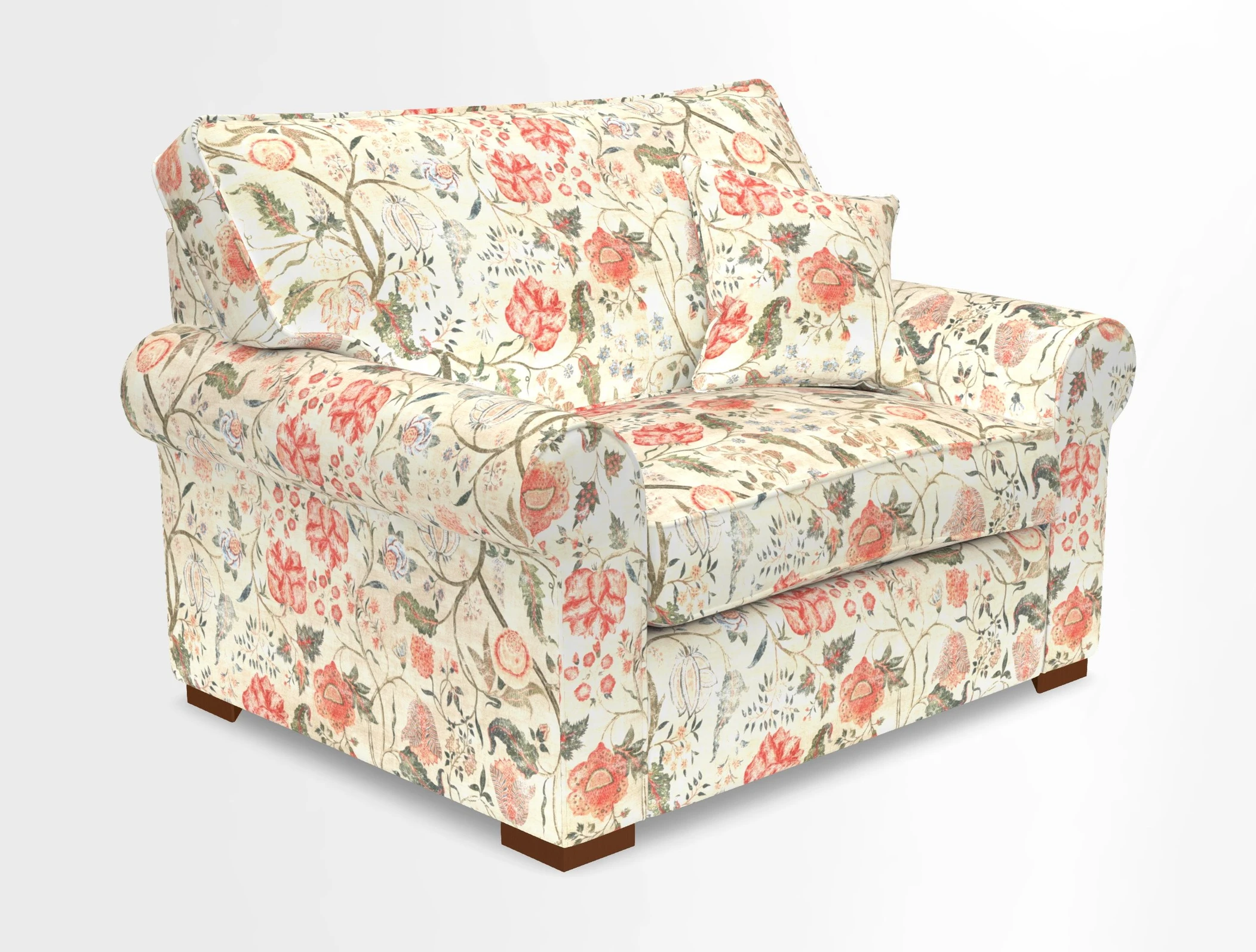 Upperton Snuggler Loose Cover in Two Tone Plain Biscuit - Loose cover option available