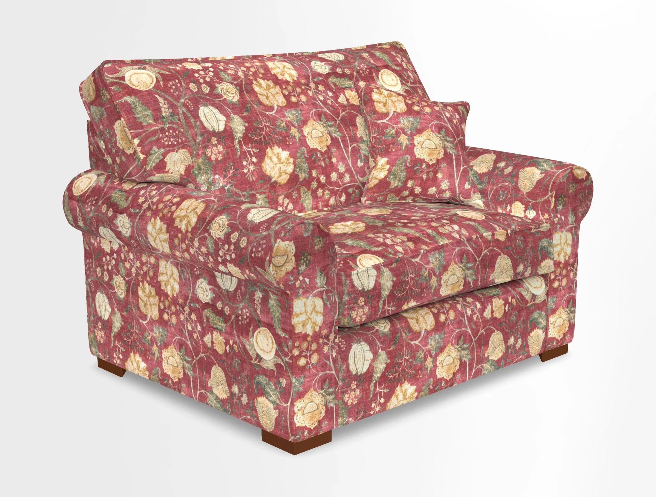 Upperton Snuggler Loose Cover in Two Tone Plain Biscuit - Loose cover option available
