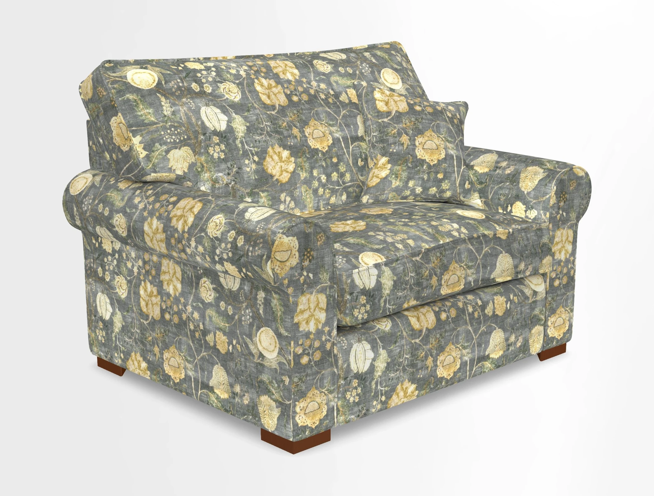Upperton Snuggler Loose Cover in Two Tone Plain Biscuit - Loose cover option available