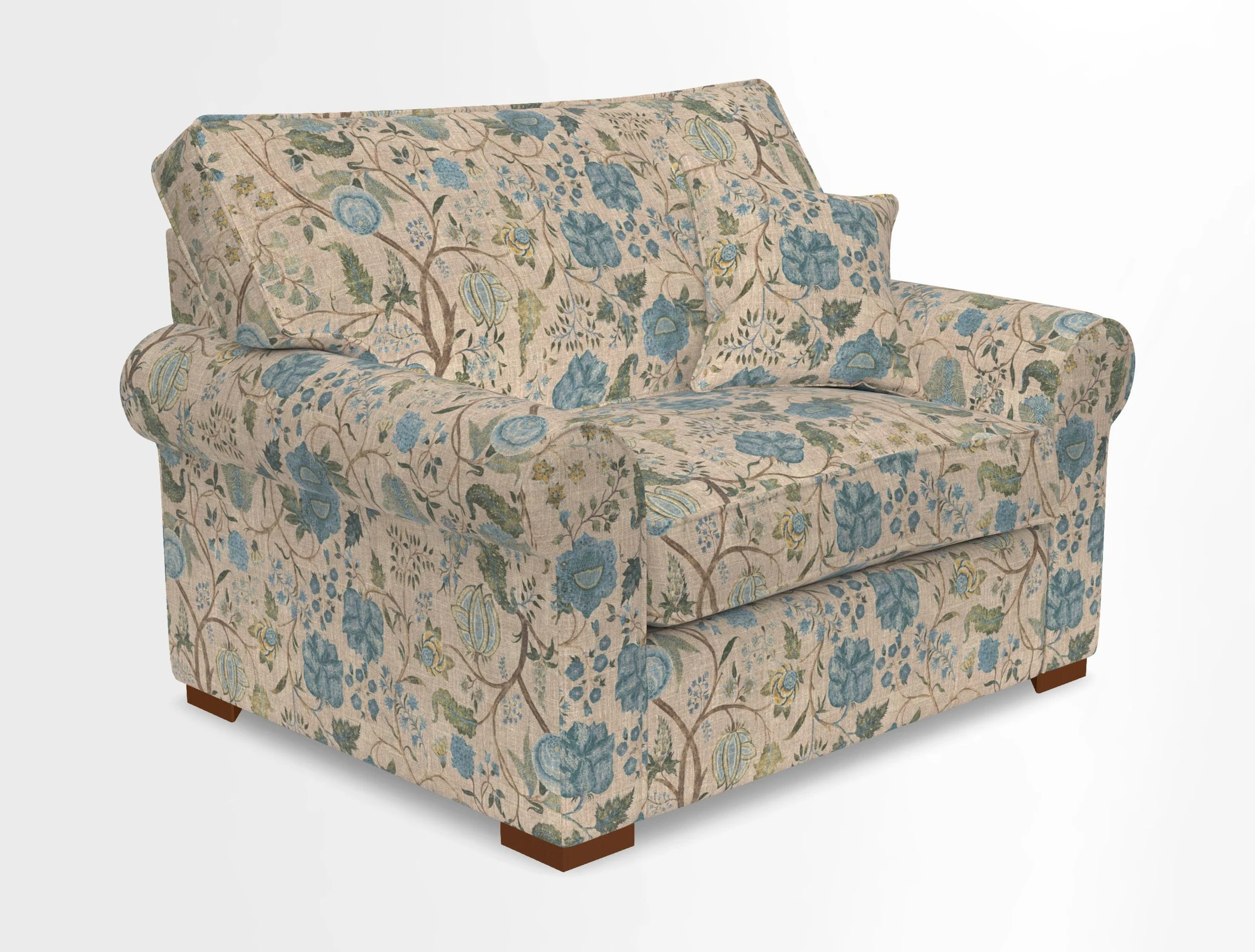 Upperton Snuggler Loose Cover in Two Tone Plain Biscuit - Loose cover option available