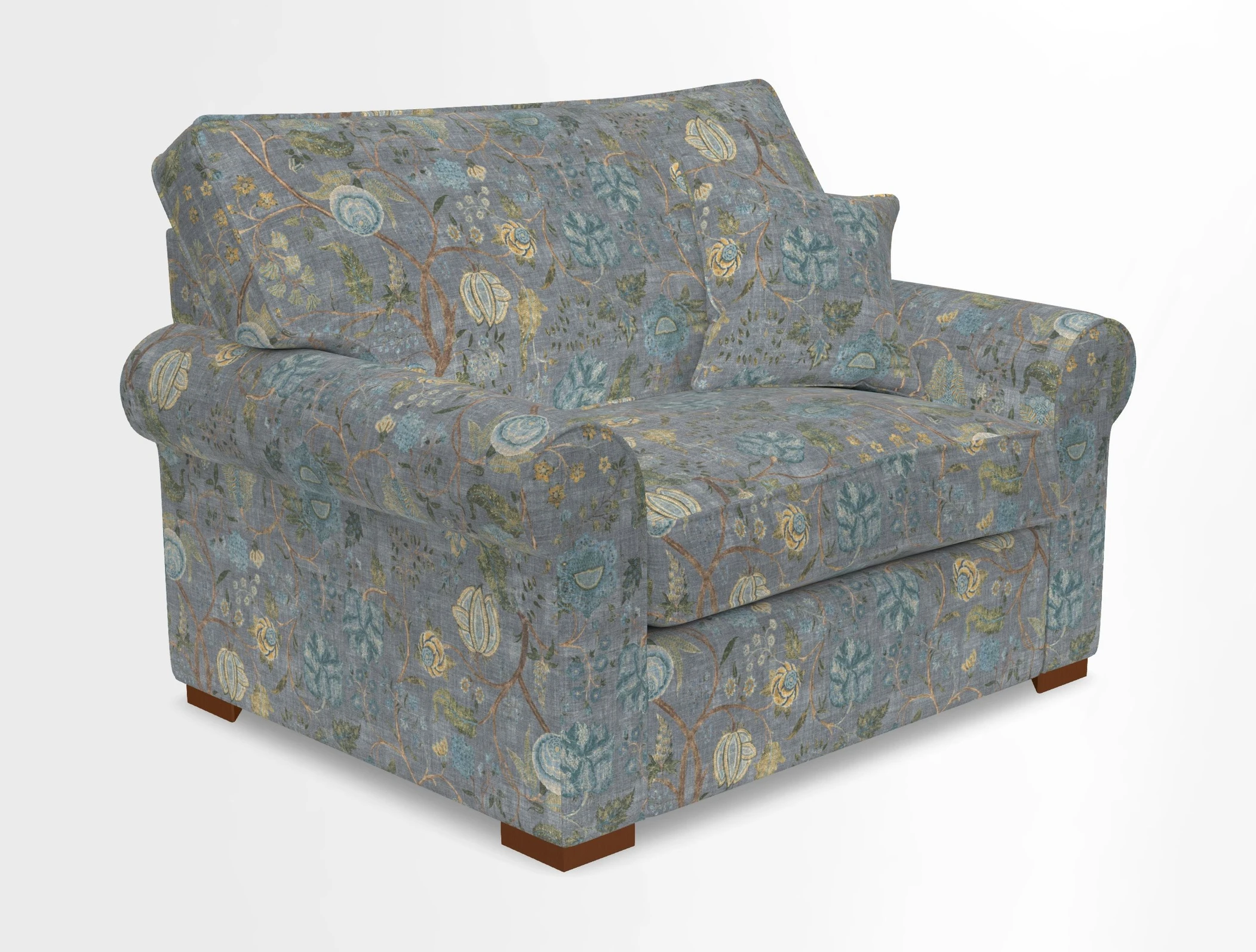 Upperton Snuggler Loose Cover in Two Tone Plain Biscuit - Loose cover option available
