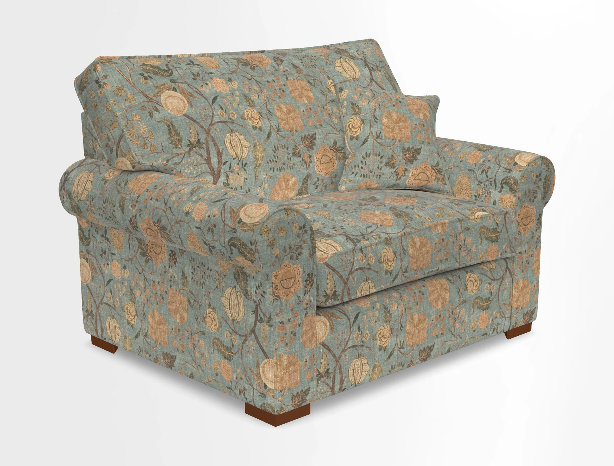 Upperton Snuggler Loose Cover in Two Tone Plain Biscuit - Loose cover option available